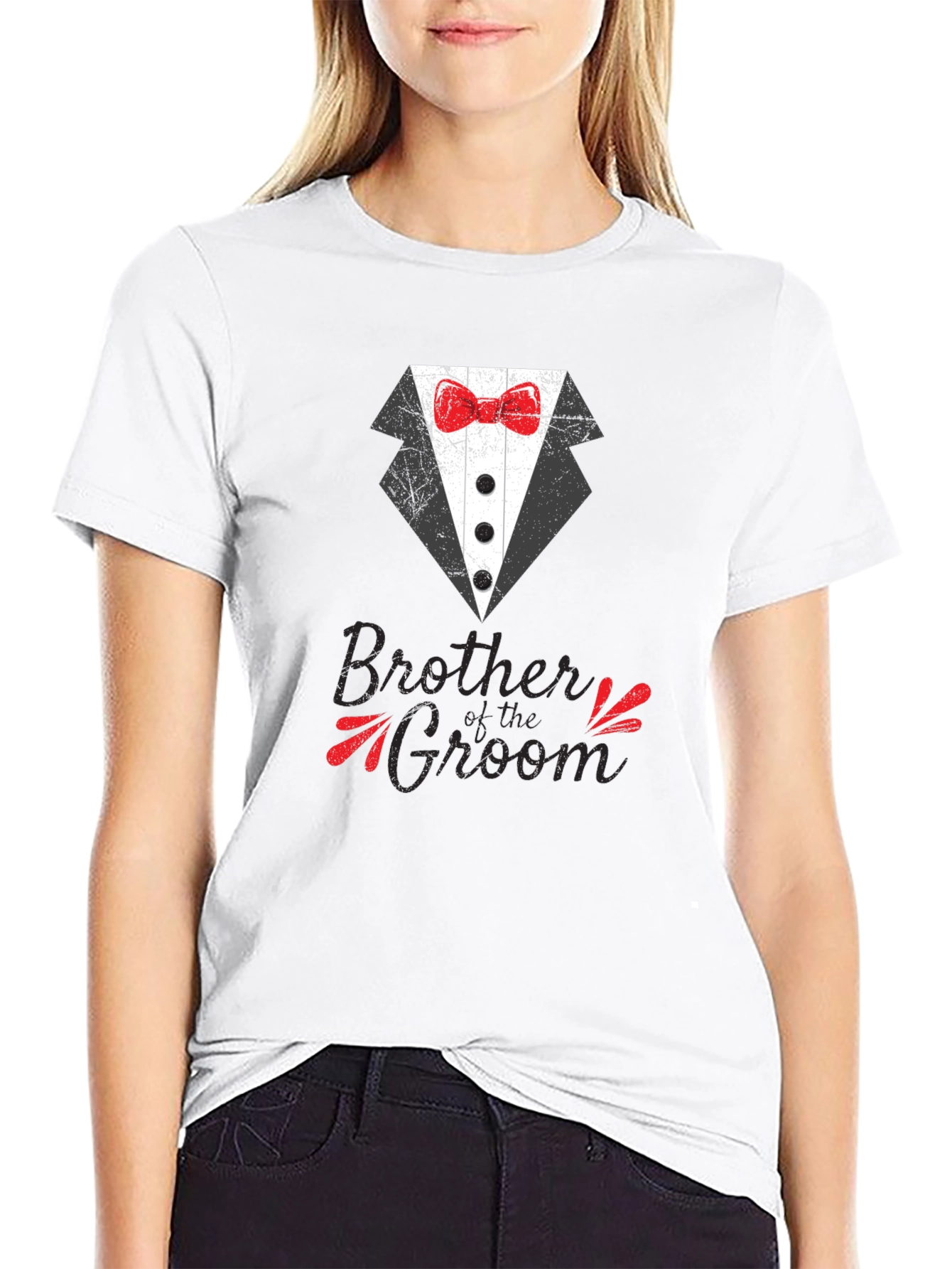 Brother of the Groom Tuxedo Graphic T-Shirt