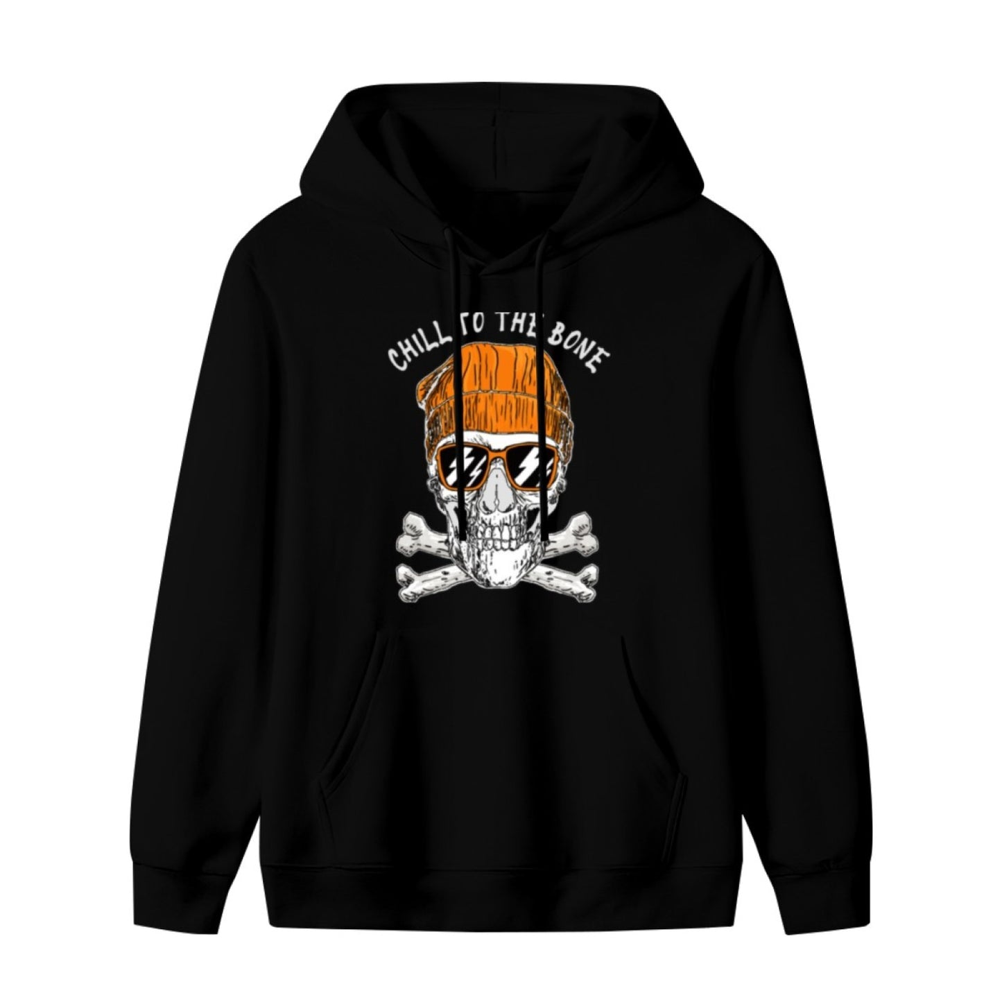 Cozy New Unisex Black Hoodie - Minimalist Mountain Landscape Print - Comfortable Hoodie - American Direct Shipping