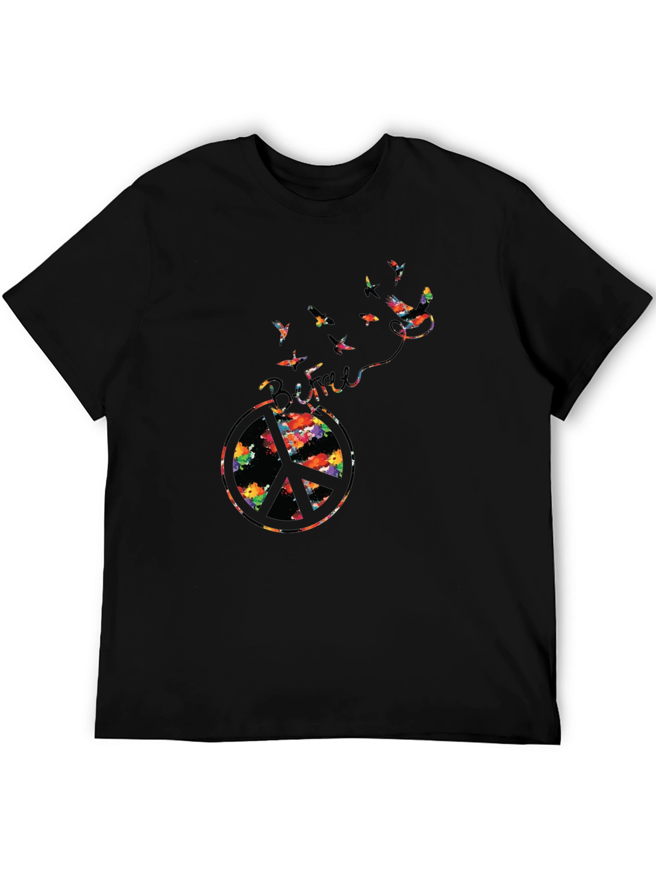 Peace Symbol Bird T-Shirt - Be Free