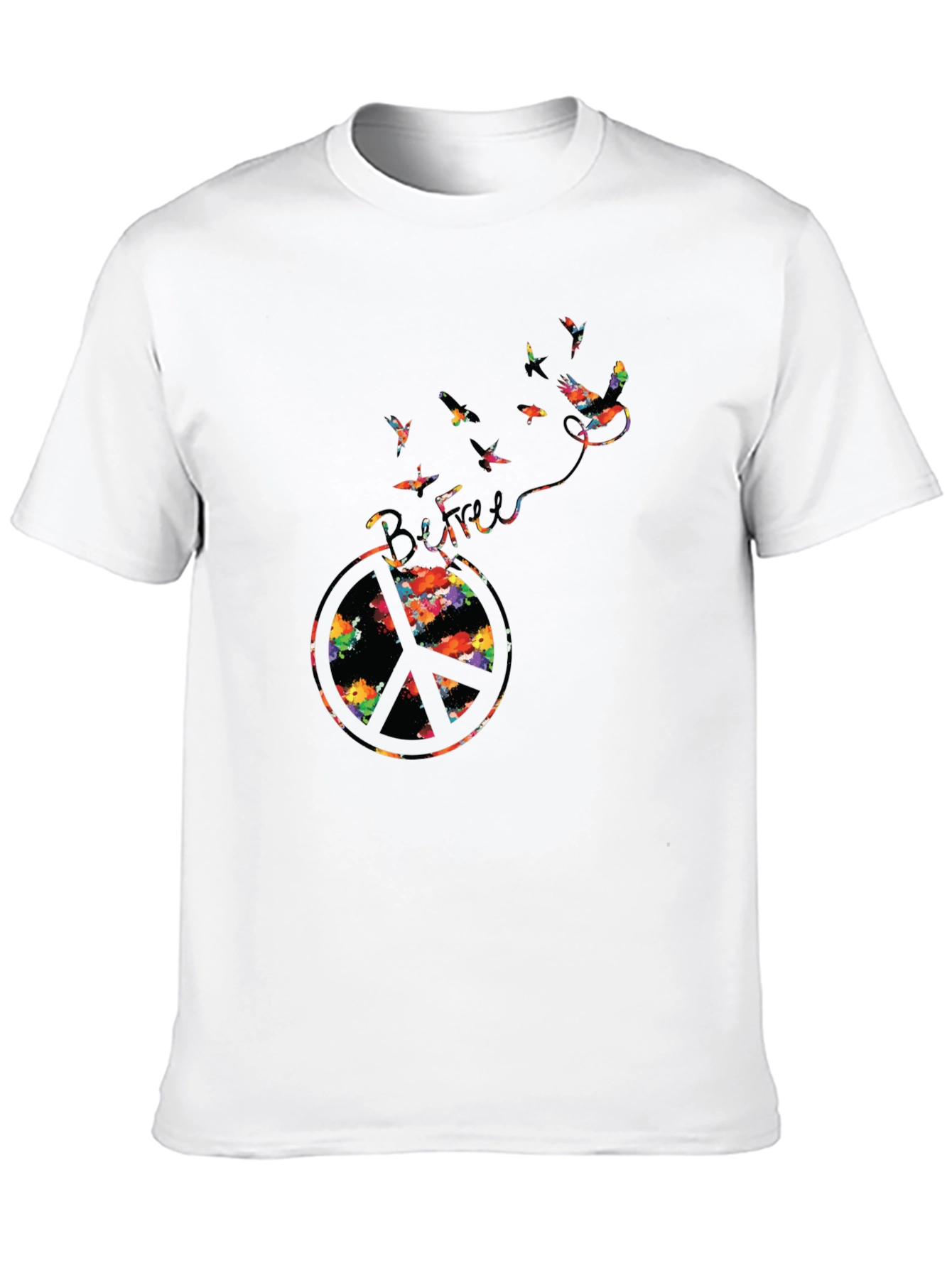 Peace Symbol Bird T-Shirt - Be Free