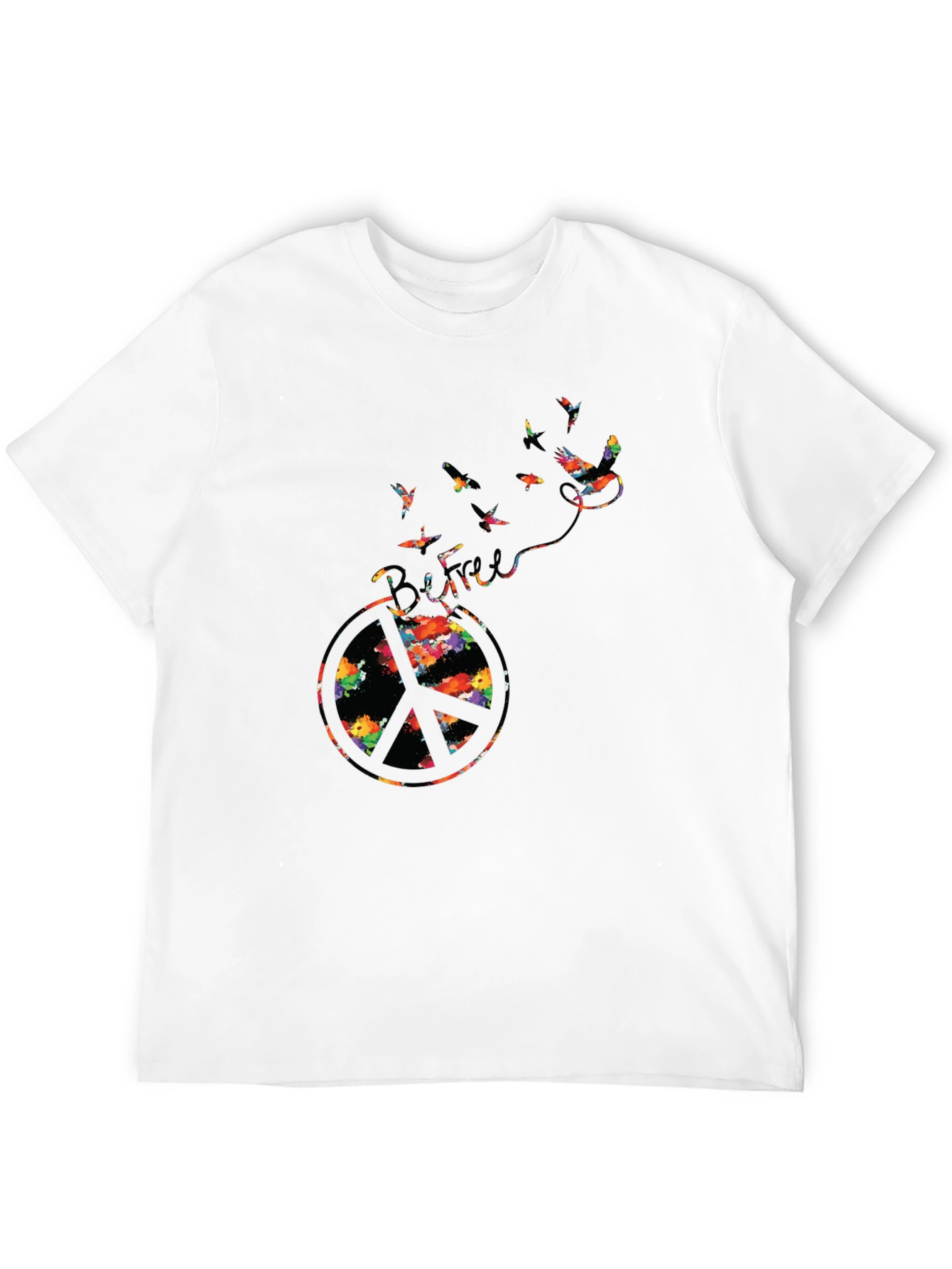 Peace Symbol Bird T-Shirt - Be Free