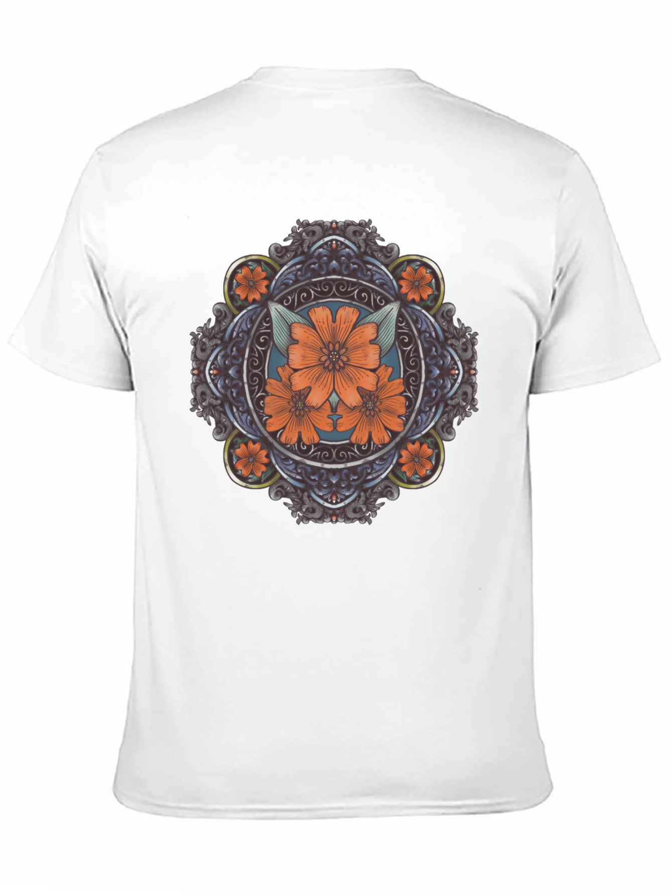 Floral Medallion Graphic Tee - Stylish Casual Wear