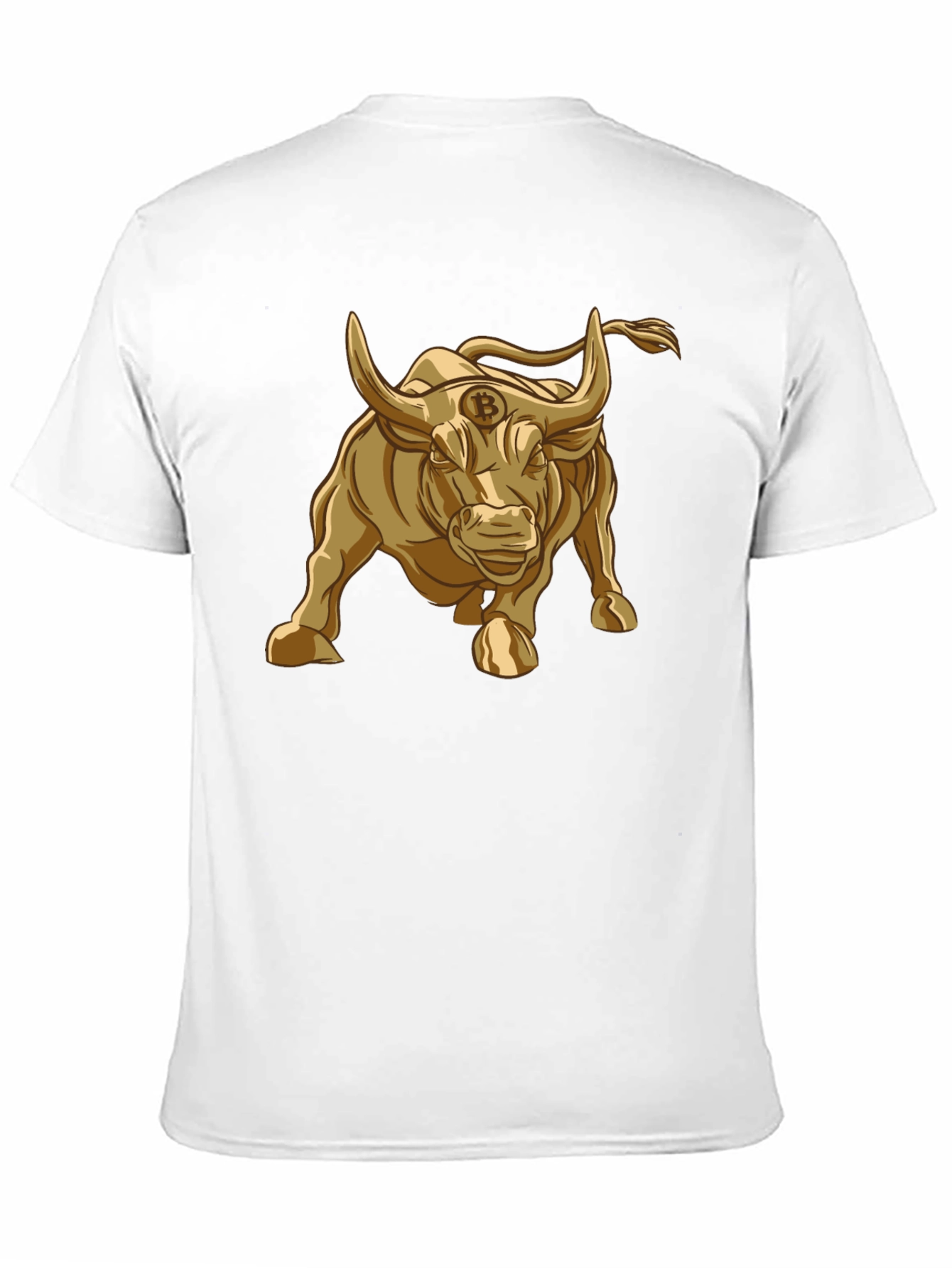 Bitcoin Bull T-Shirt - Golden Crypto Design