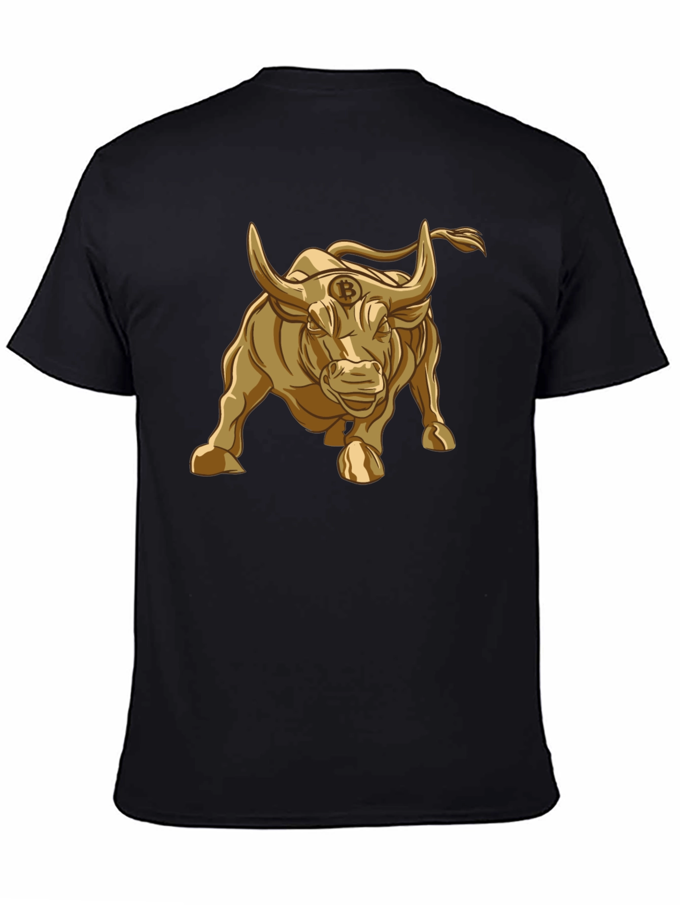 Bitcoin Bull T-Shirt - Golden Crypto Design