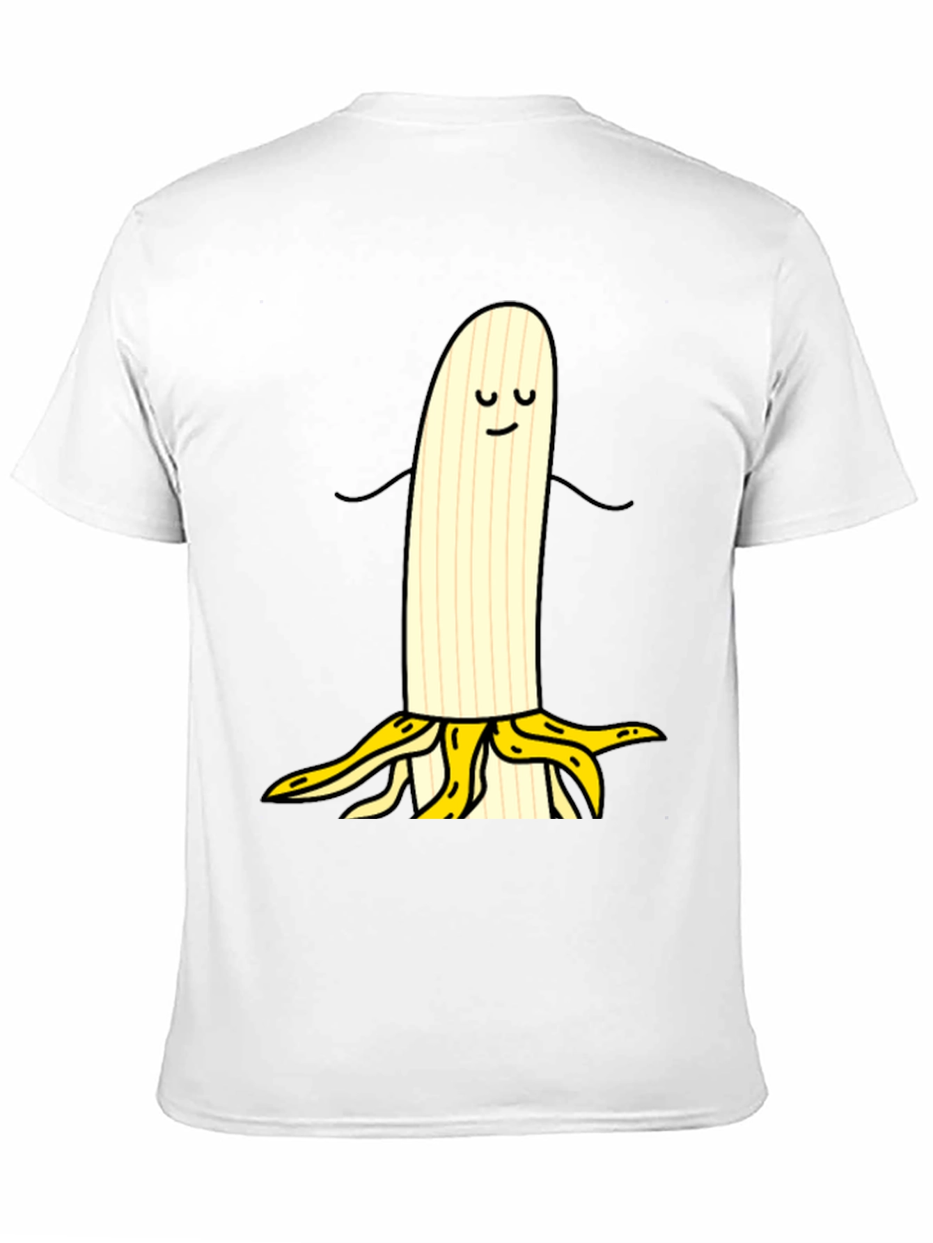 Funny Banana Cartoon Black T-Shirt