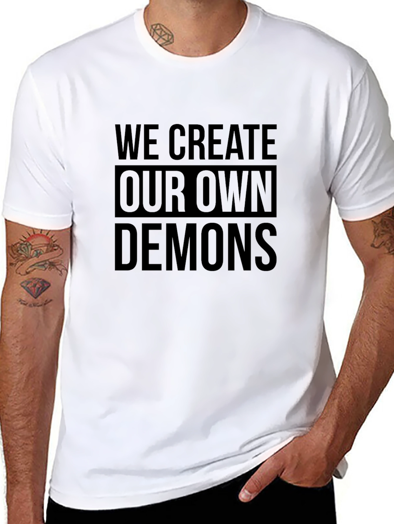 We Create Our Own Demons Graphic Tee - Black