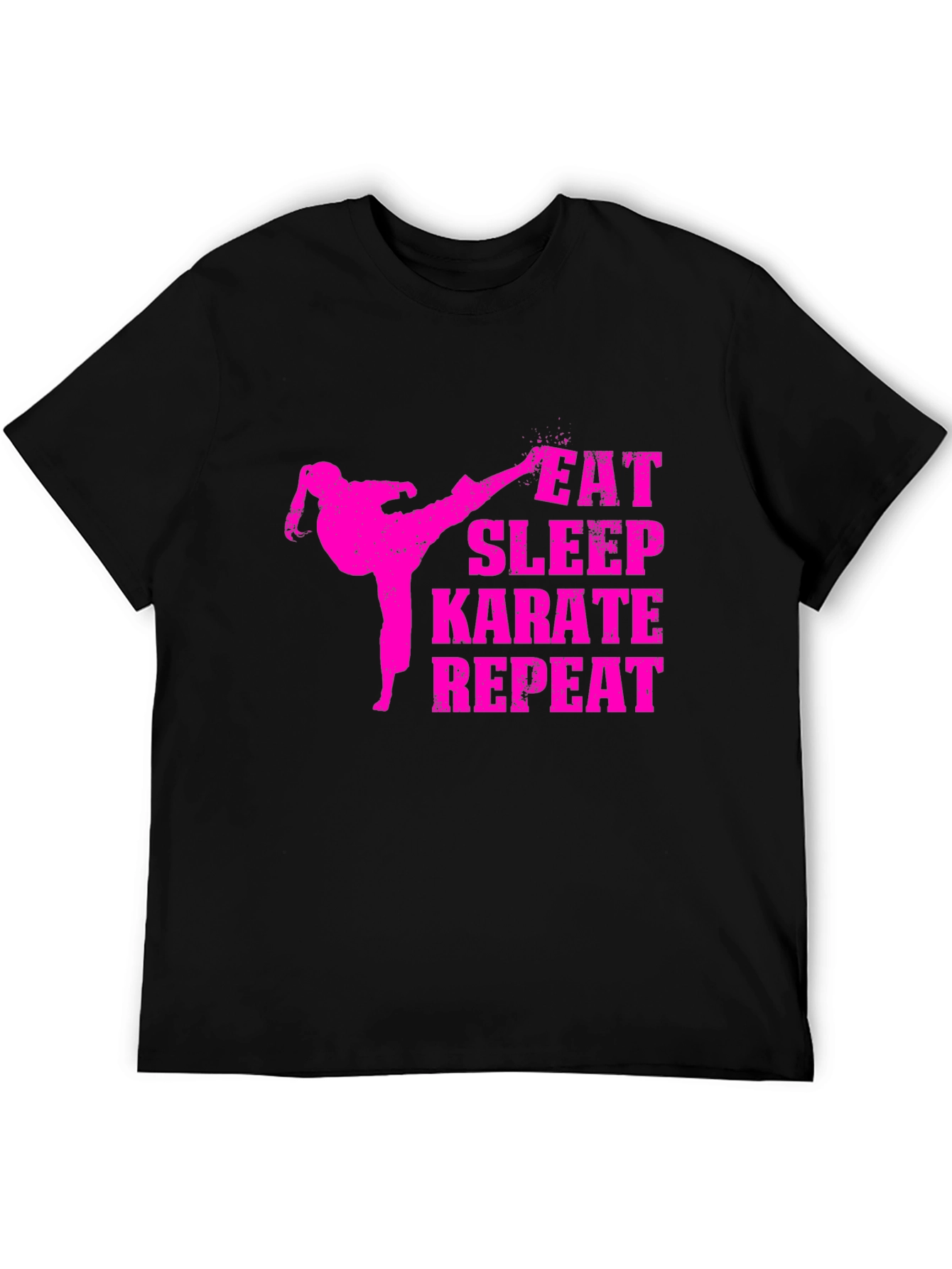 Eat Sleep Karate Repeat Black T-Shirt