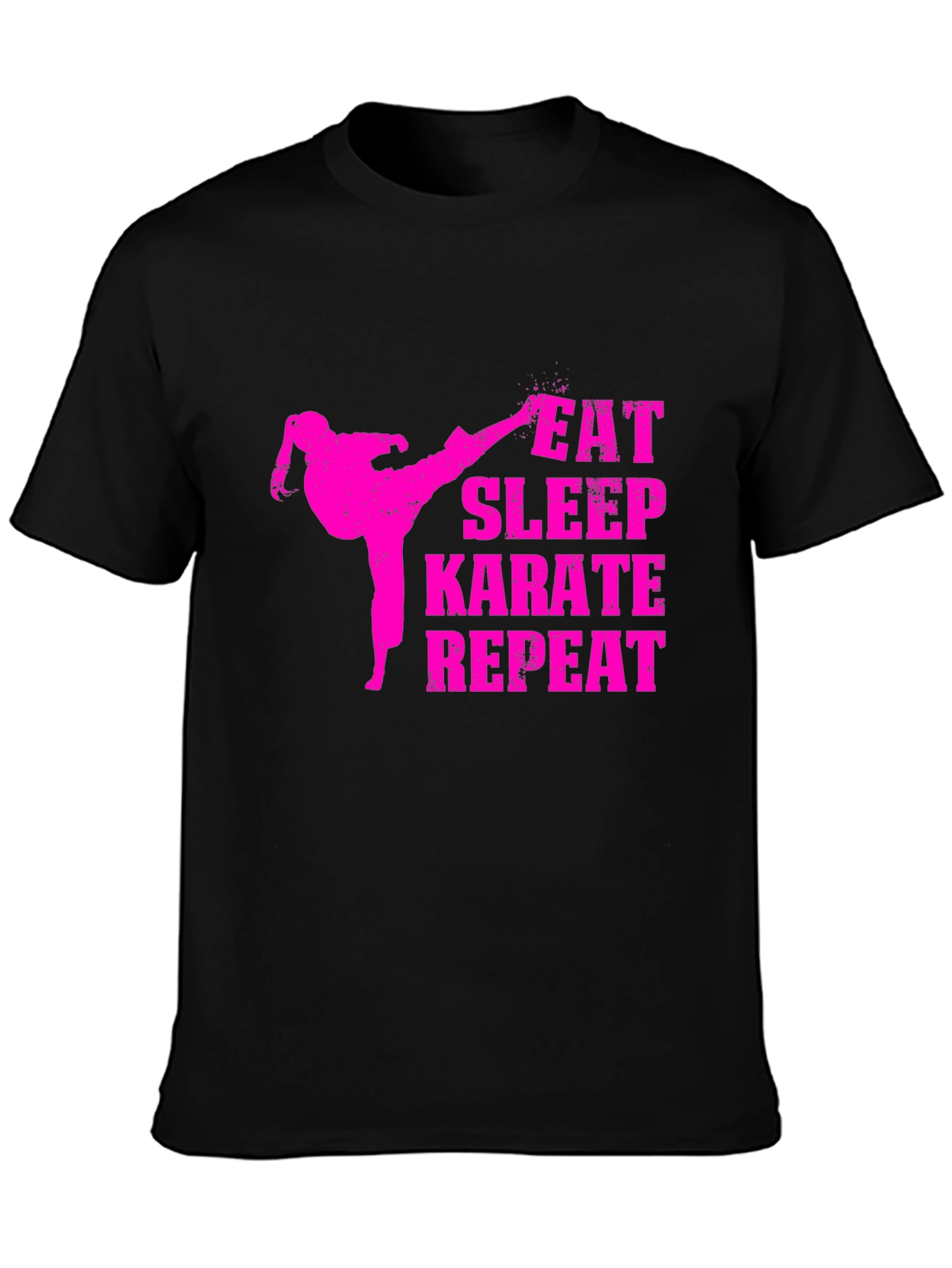 Eat Sleep Karate Repeat Black T-Shirt