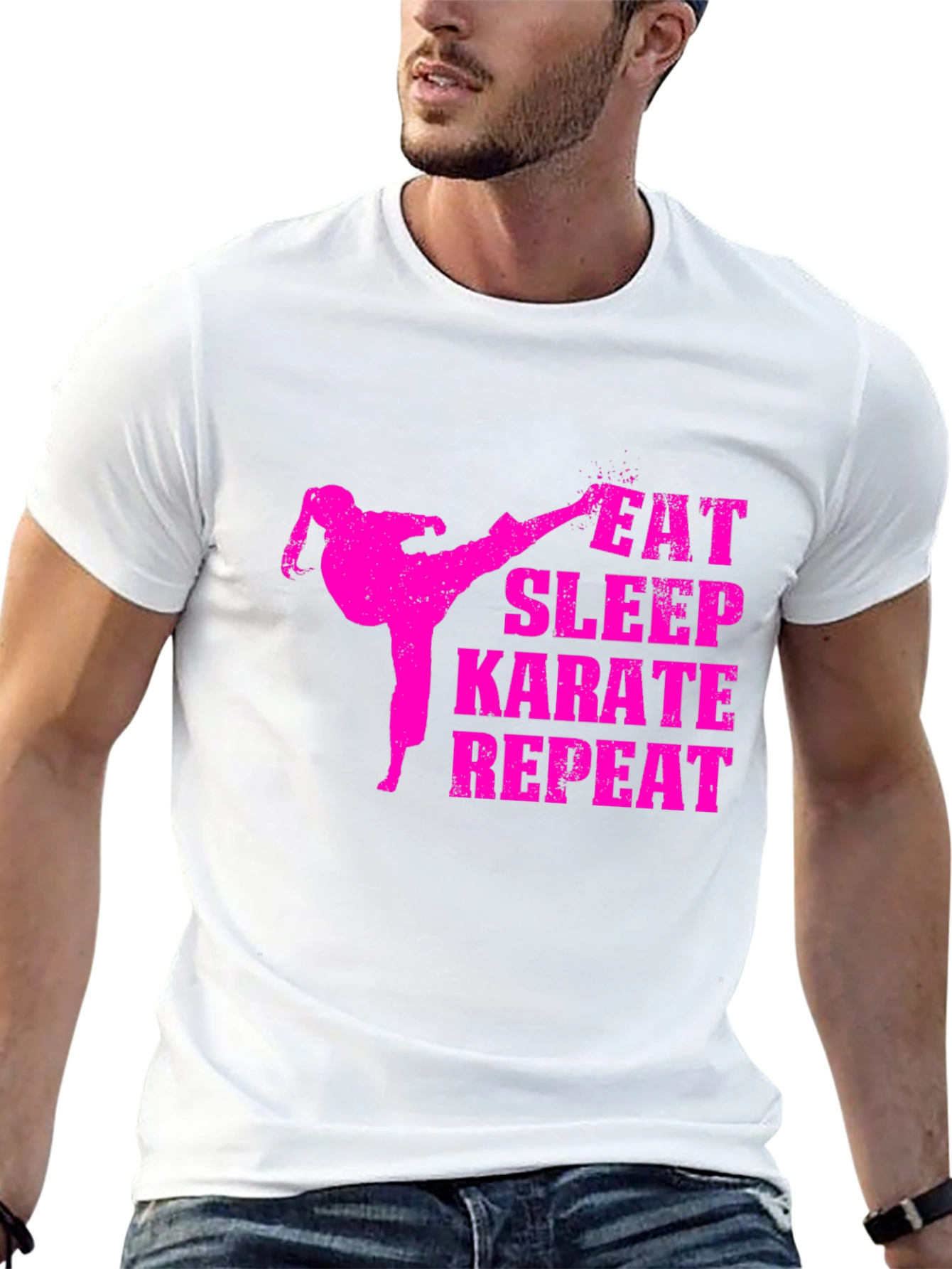 Eat Sleep Karate Repeat Black T-Shirt