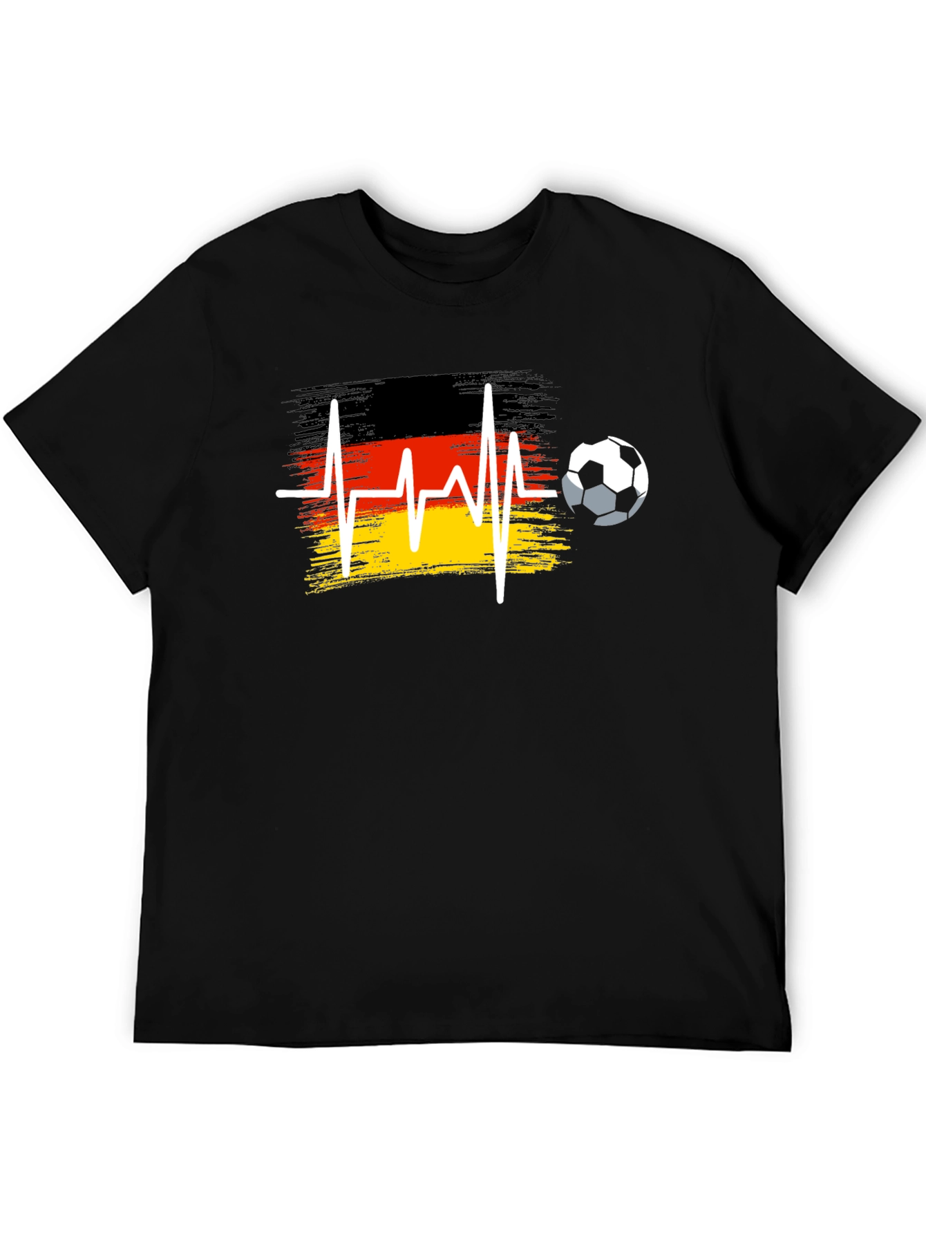 Germany Soccer Flag Heartbeat T-Shirt