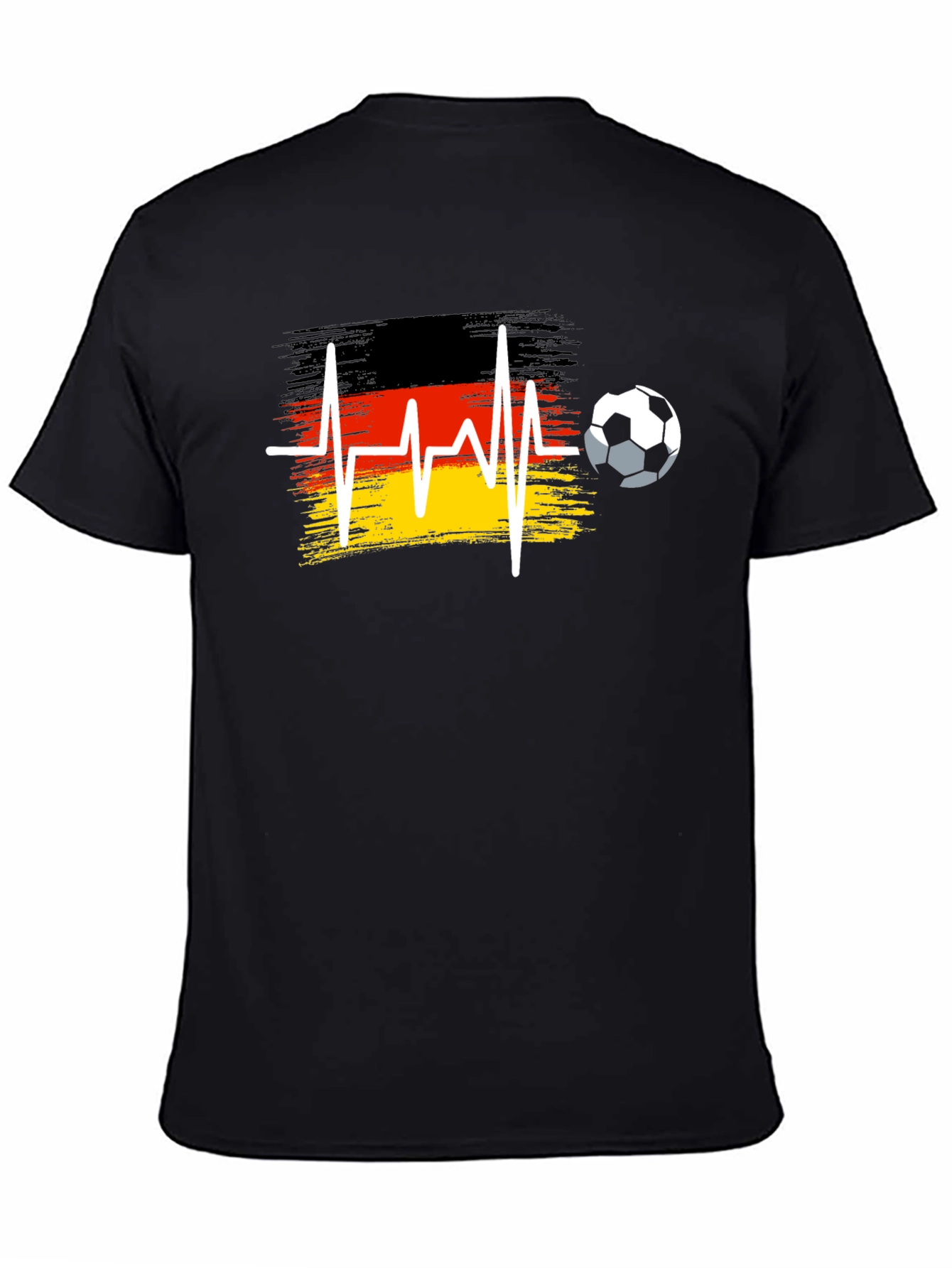 Germany Soccer Flag Heartbeat T-Shirt
