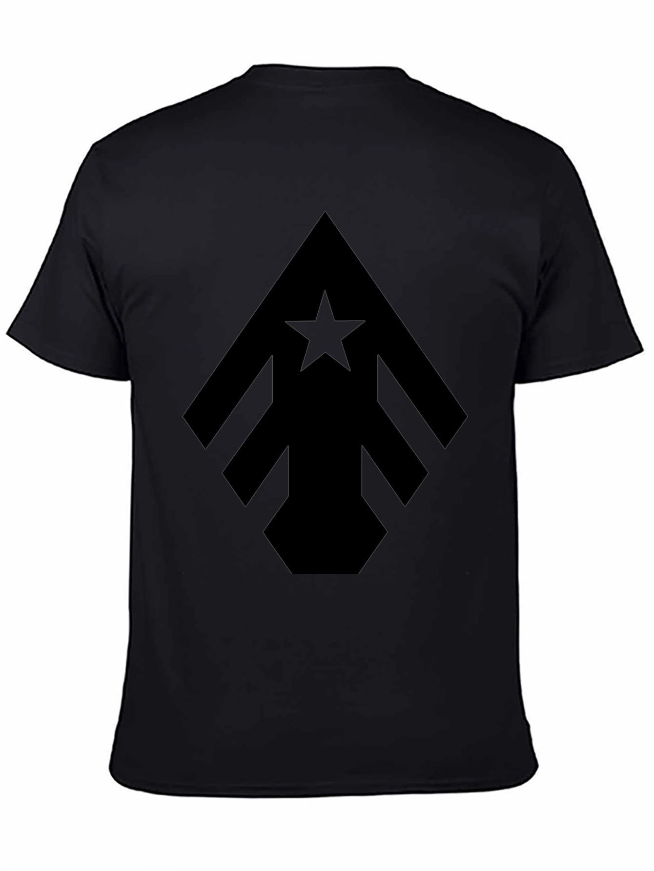 Geometric Star Arrow Black T-Shirt