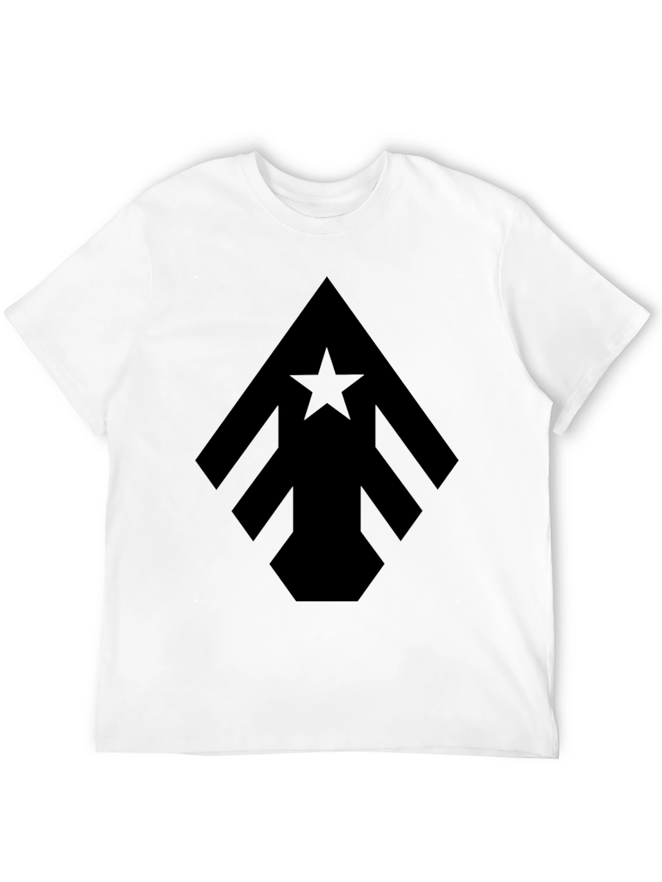 Geometric Star Arrow Black T-Shirt
