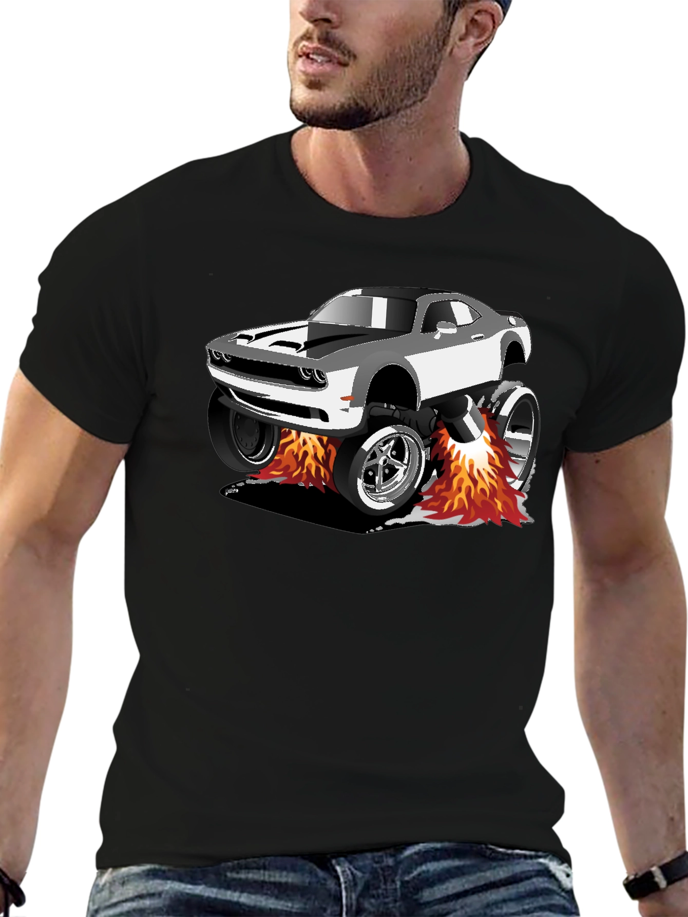 Monster Truck Car T-Shirt - Black