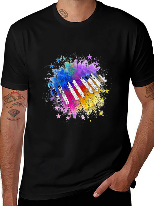 Colorful Piano Star T-Shirt