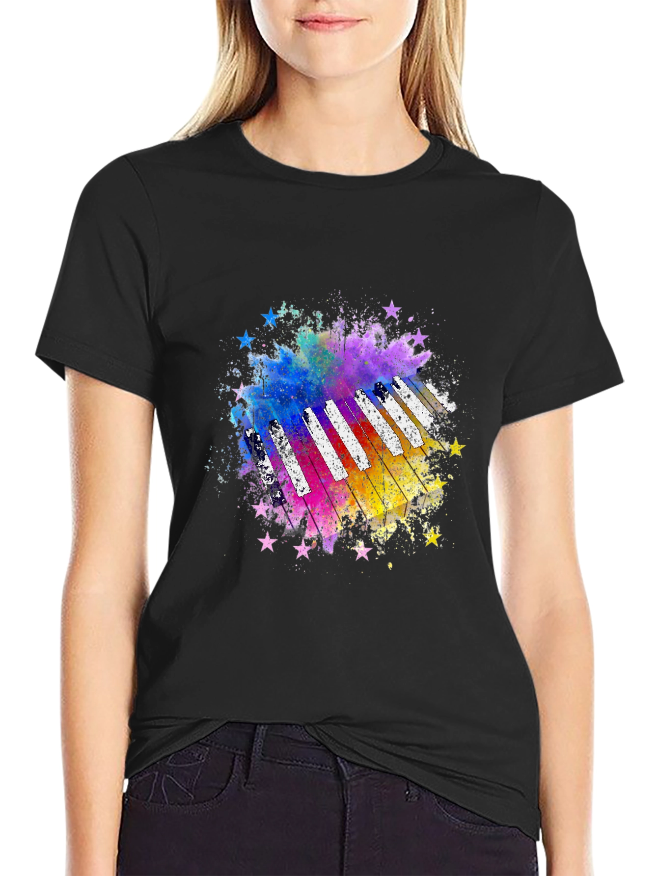 Colorful Piano Star T-Shirt