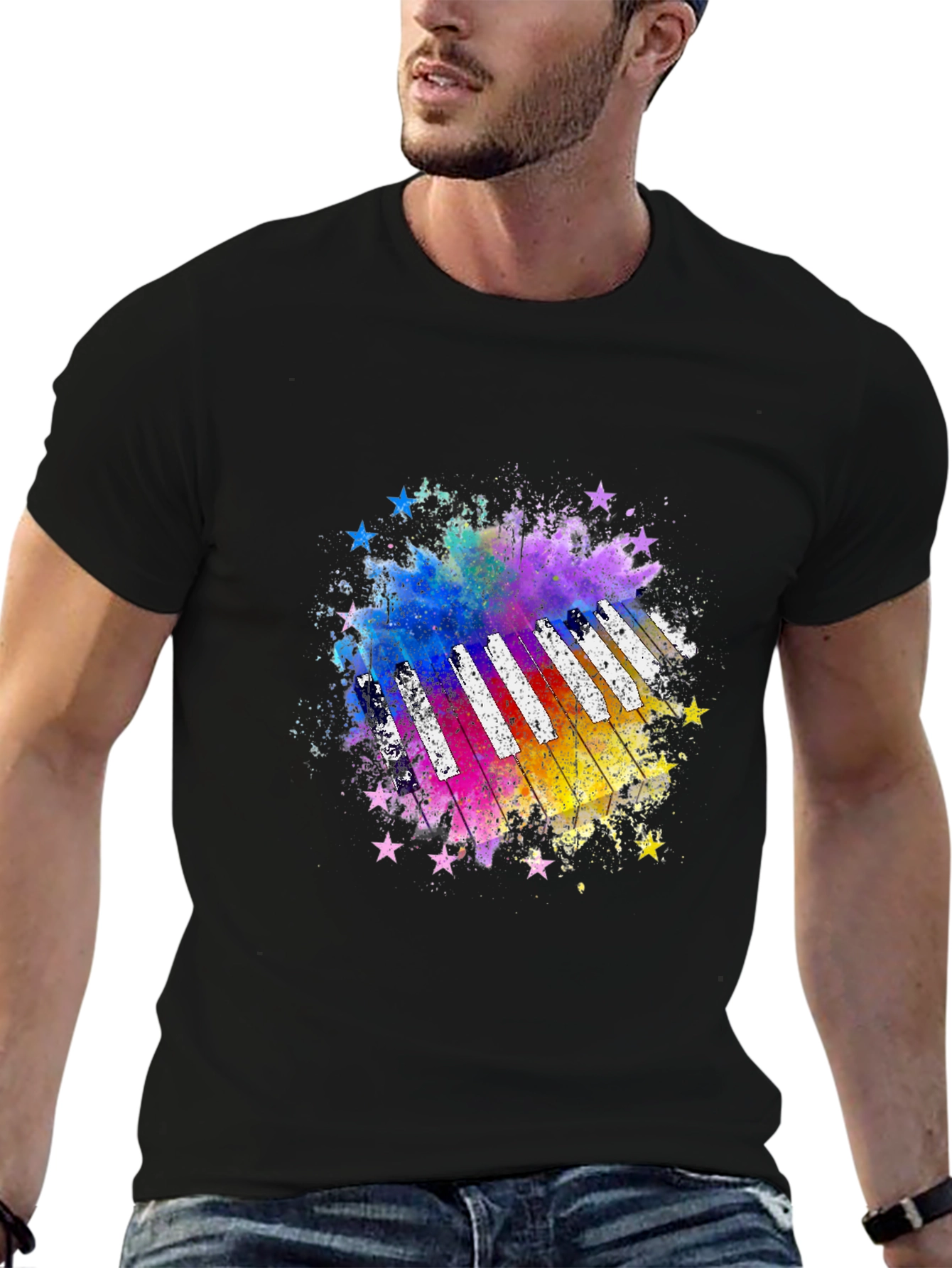 Colorful Piano Star T-Shirt