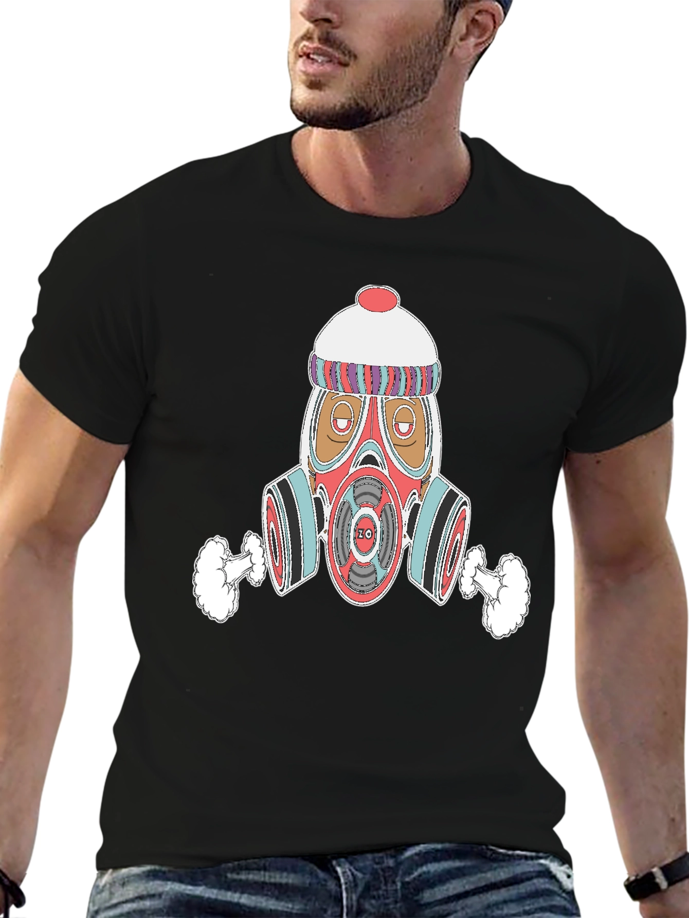 Gas Mask Graphic Tee - Urban Style