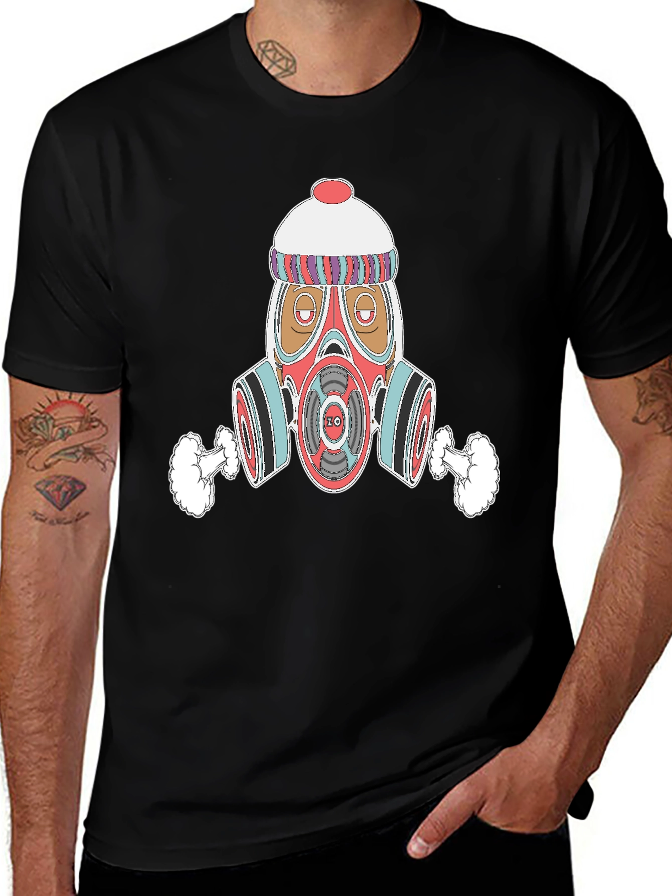 Gas Mask Graphic Tee - Urban Style