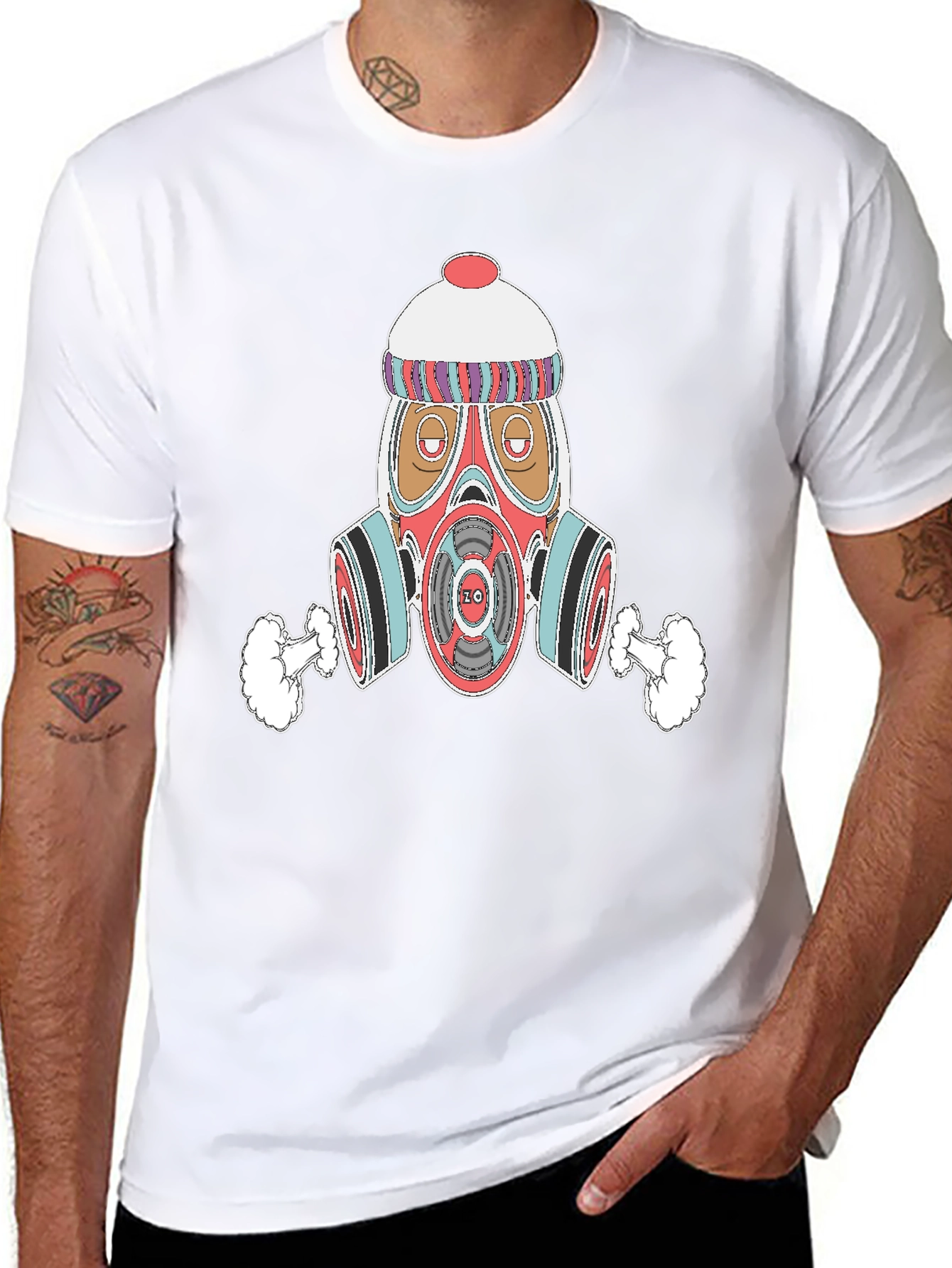 Gas Mask Graphic Tee - Urban Style