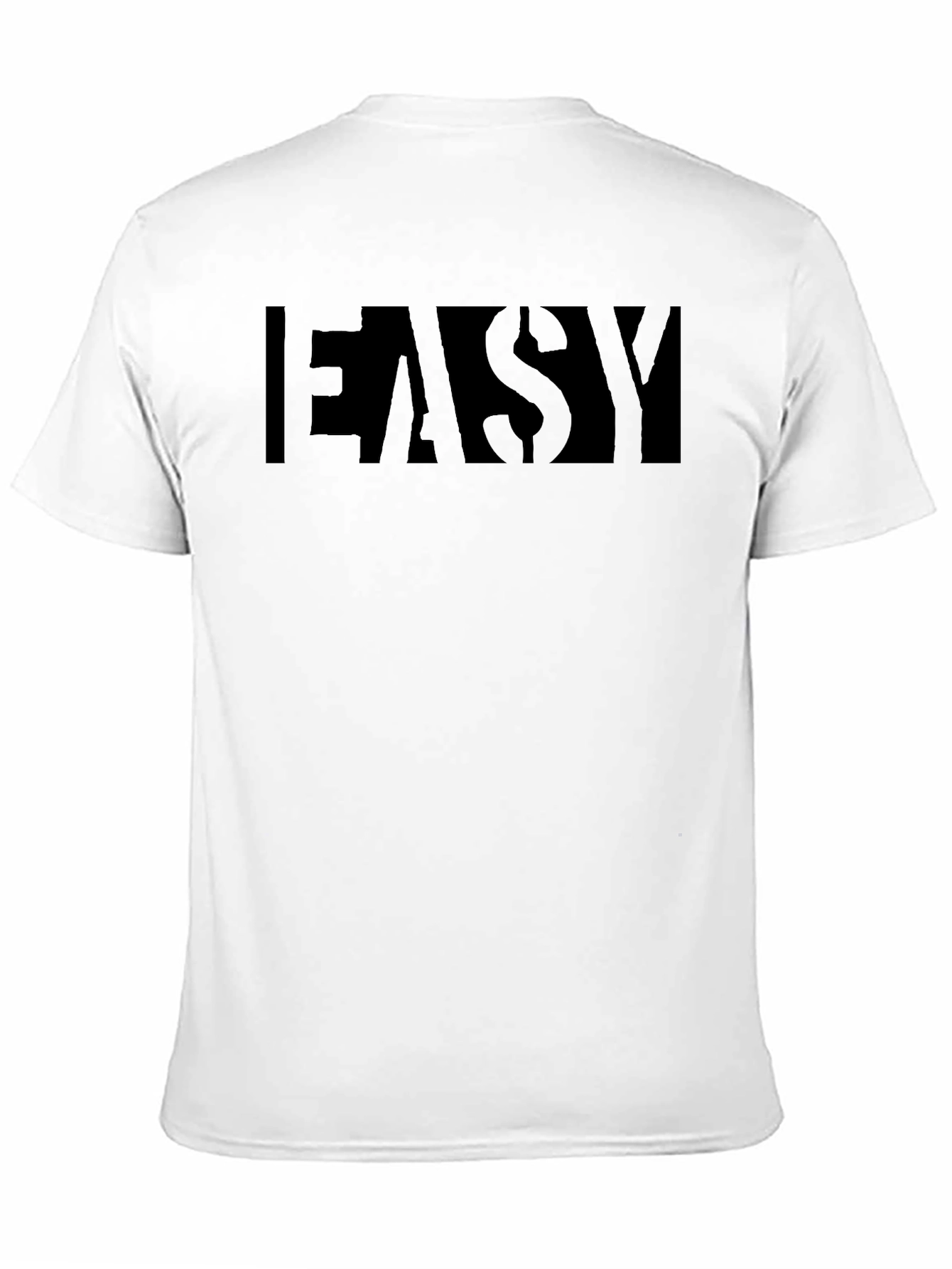 EASY Black Graphic Tee - Mens Casual T-Shirt