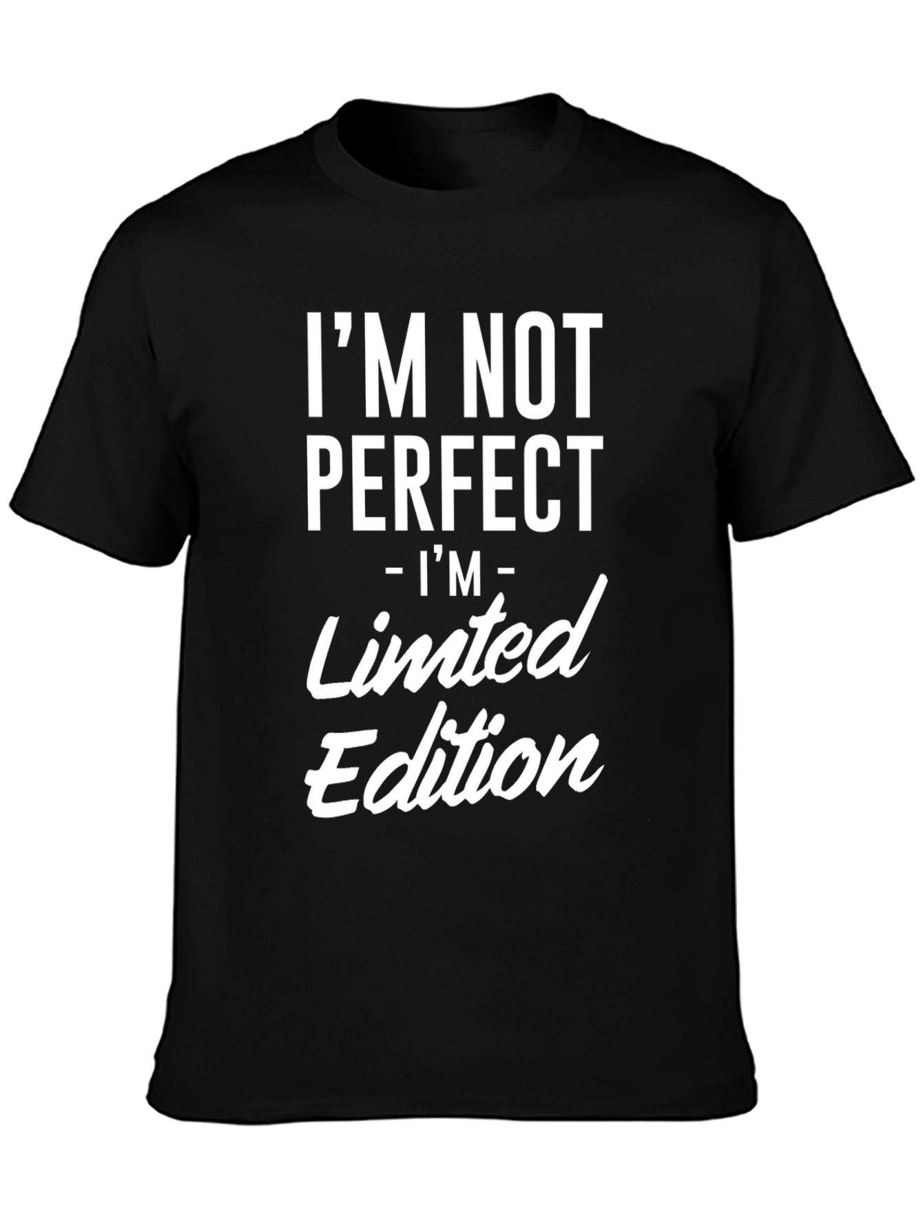 Im Not Perfect Limited Edition Black Tee
