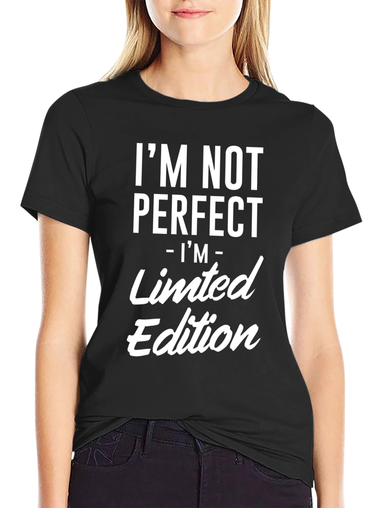 Im Not Perfect Limited Edition Black Tee