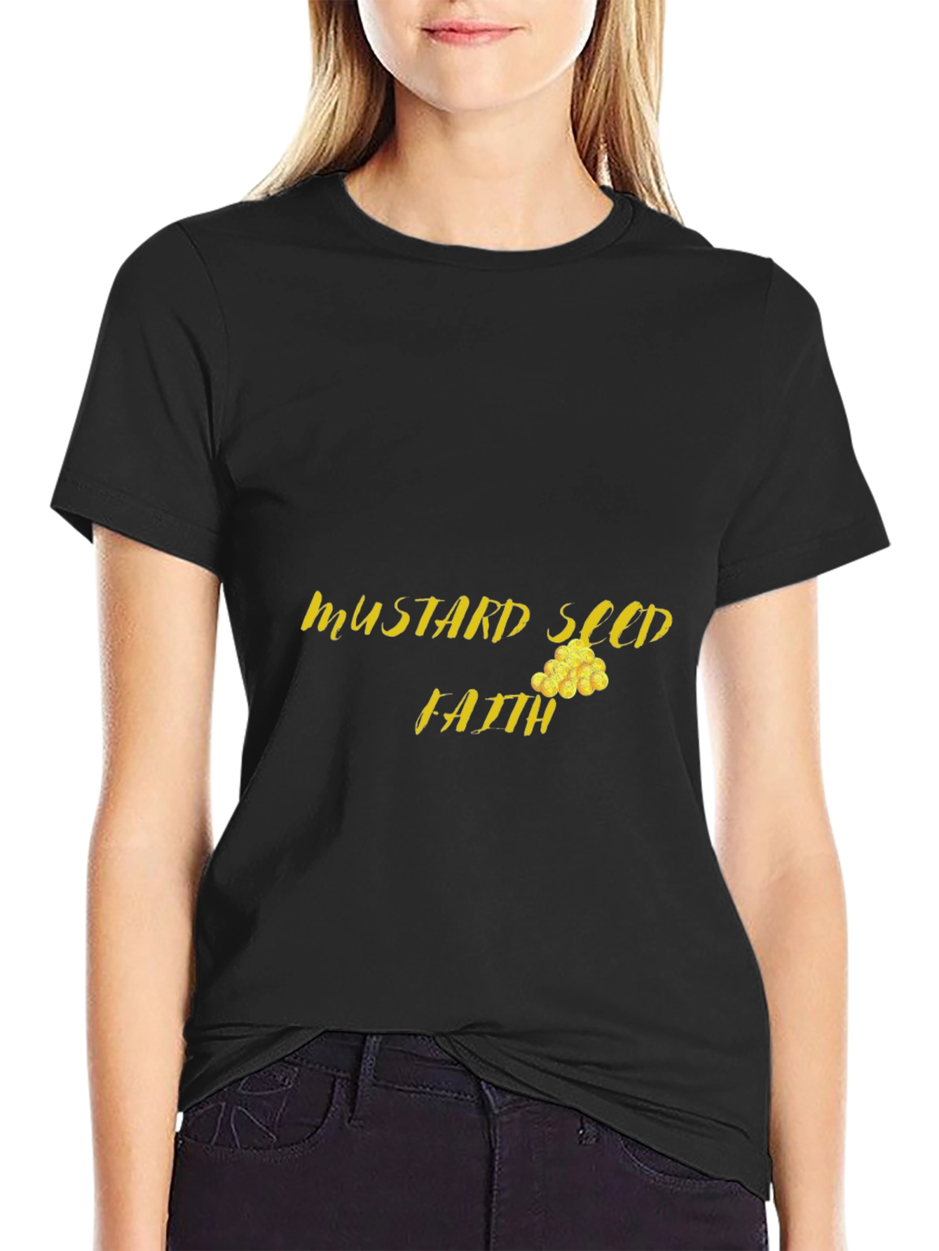 Mustard Seed Faith Graphic Tee - Black