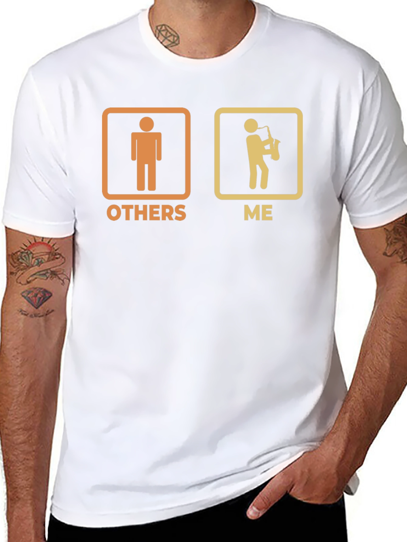 Humorous Saxophone Player T-Shirt - Others vs. Me