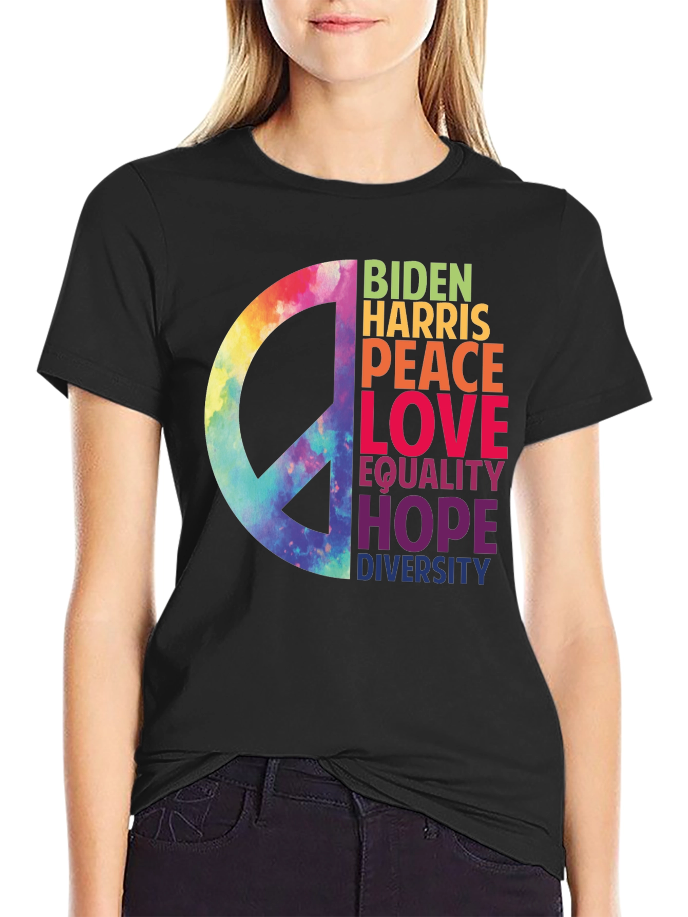 Biden Harris Peace Love Equality T-Shirt