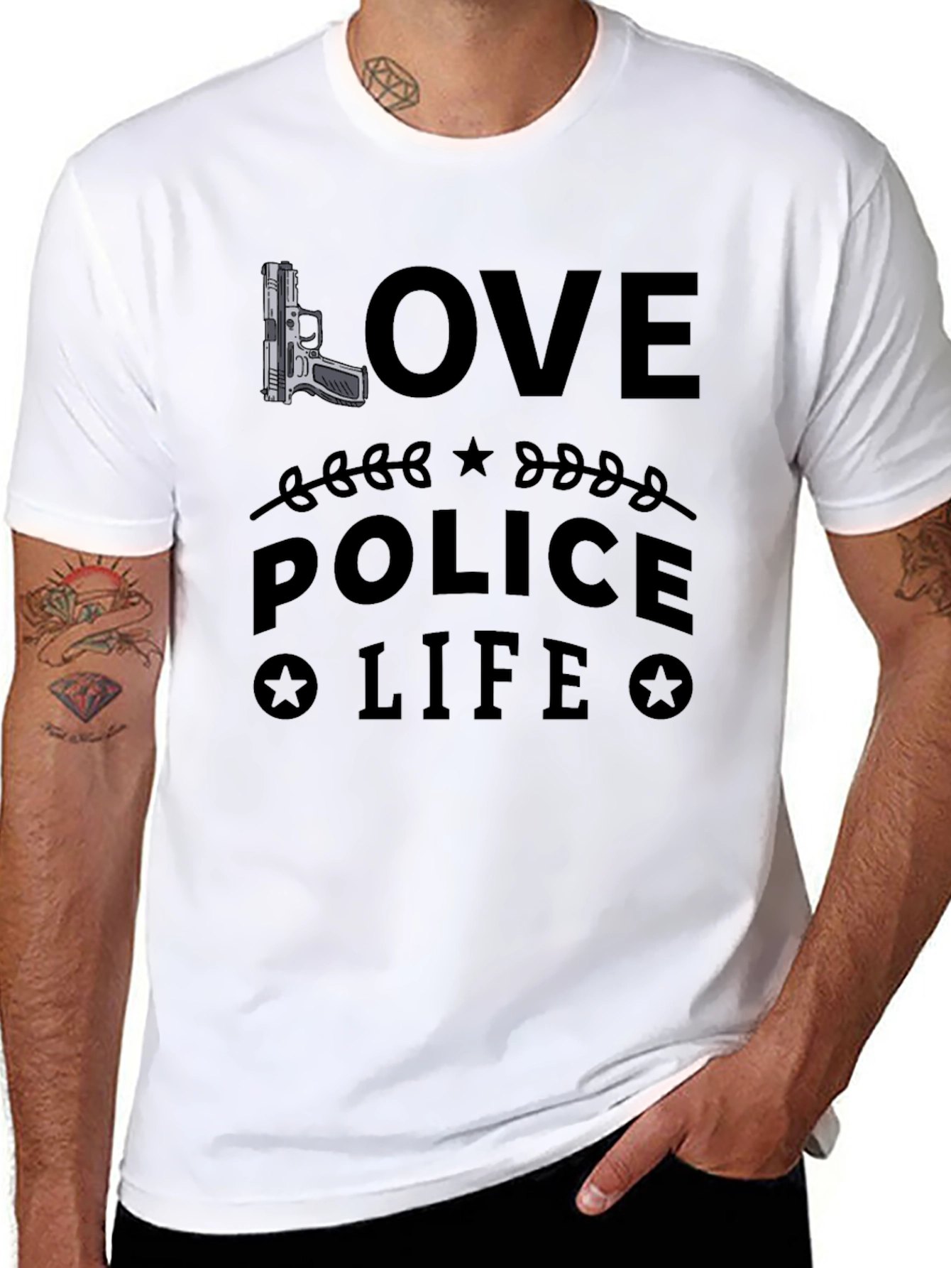 Love Police Life Graphic T-Shirt