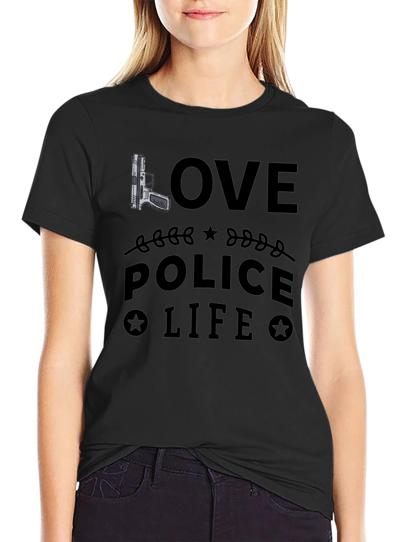 Love Police Life Graphic T-Shirt