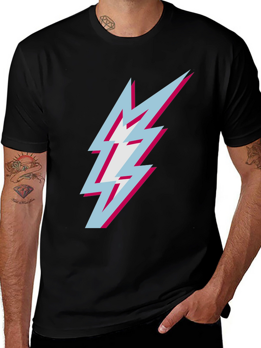 Lightning Bolt Graphic Tee - Black