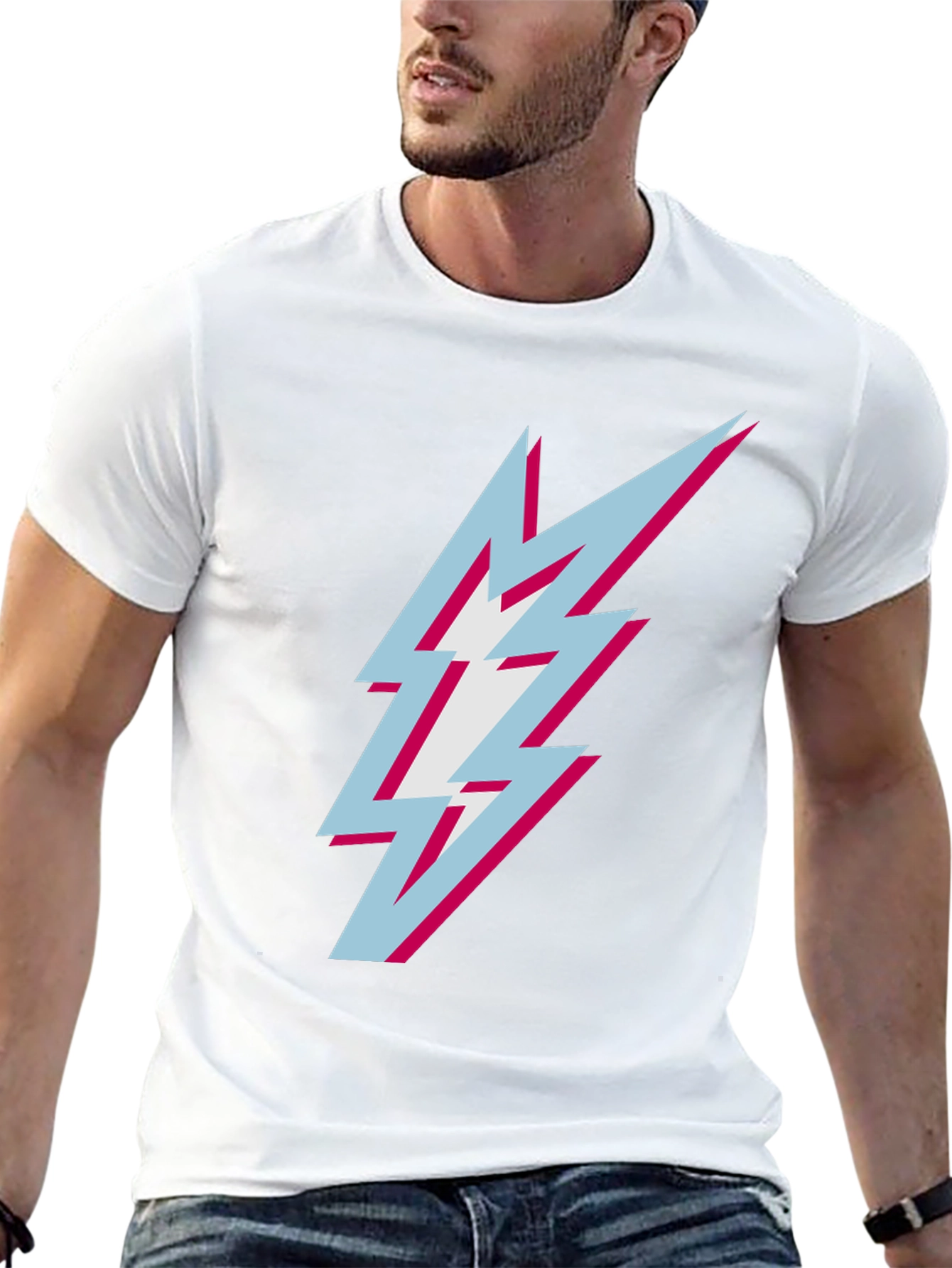 Lightning Bolt Graphic Tee - Black
