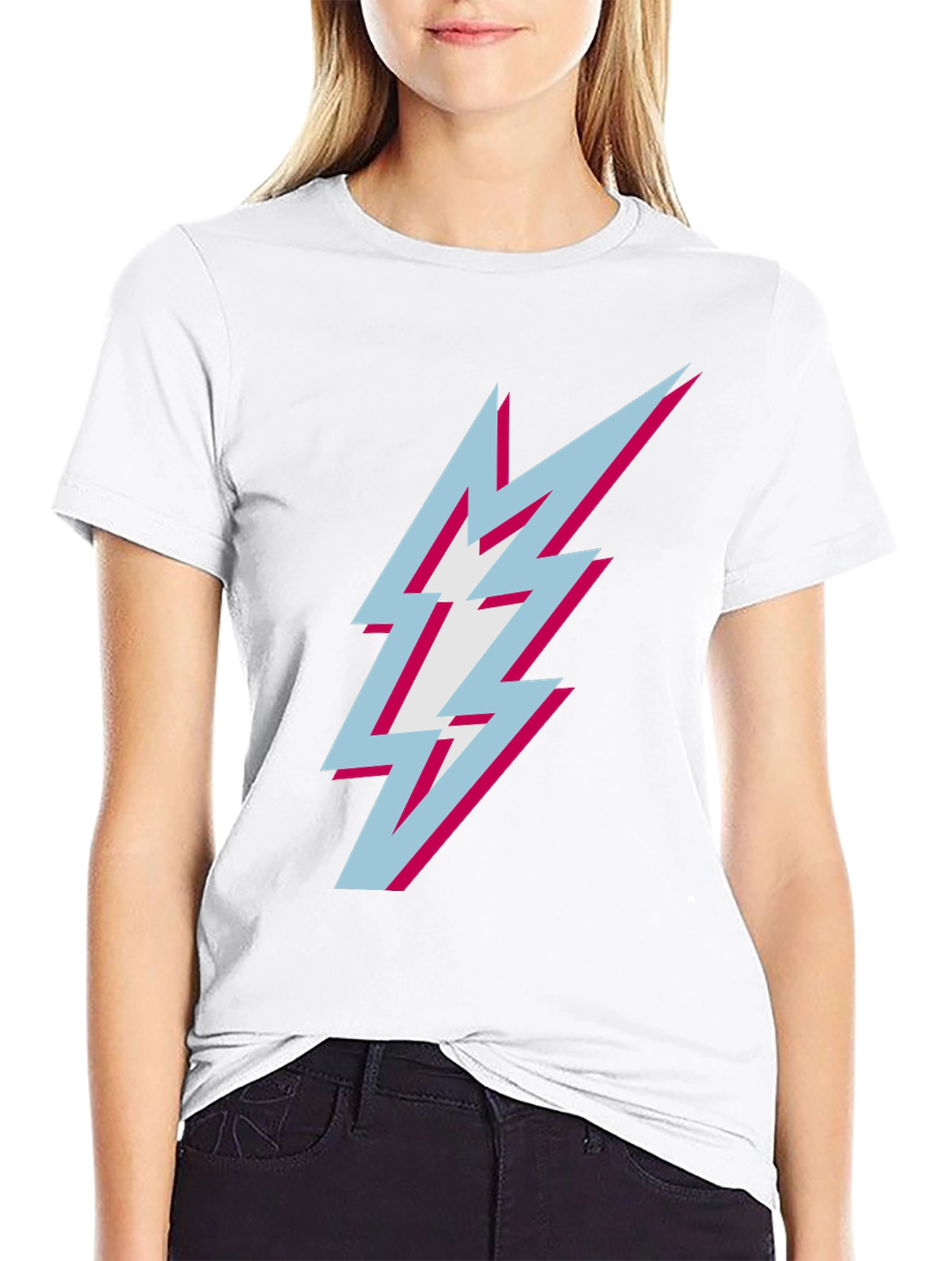 Lightning Bolt Graphic Tee - Black