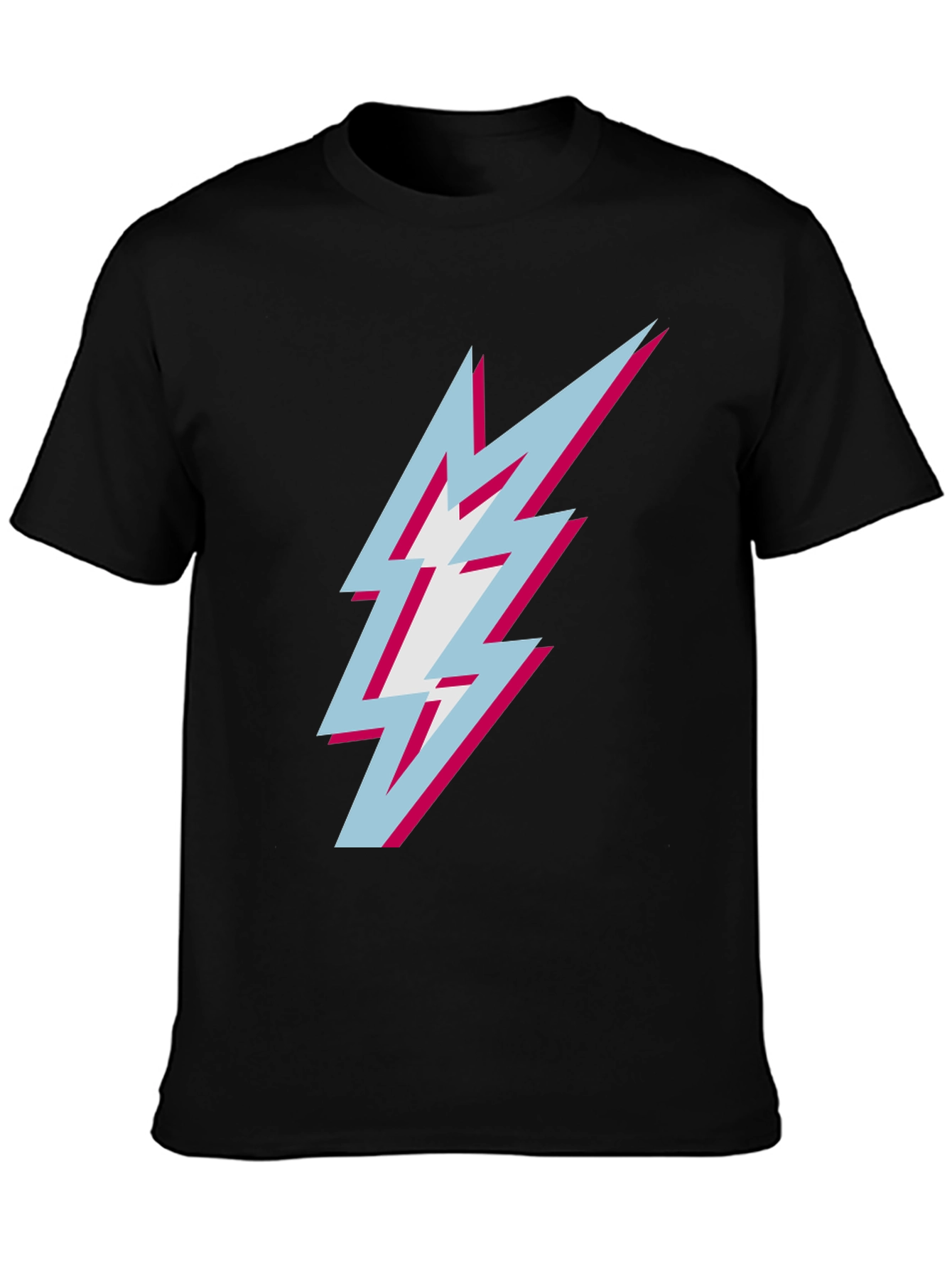 Lightning Bolt Graphic Tee - Black