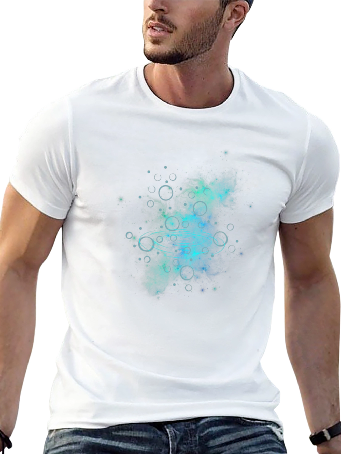 Nebula Galaxy T-Shirt - Cosmic Circle Design