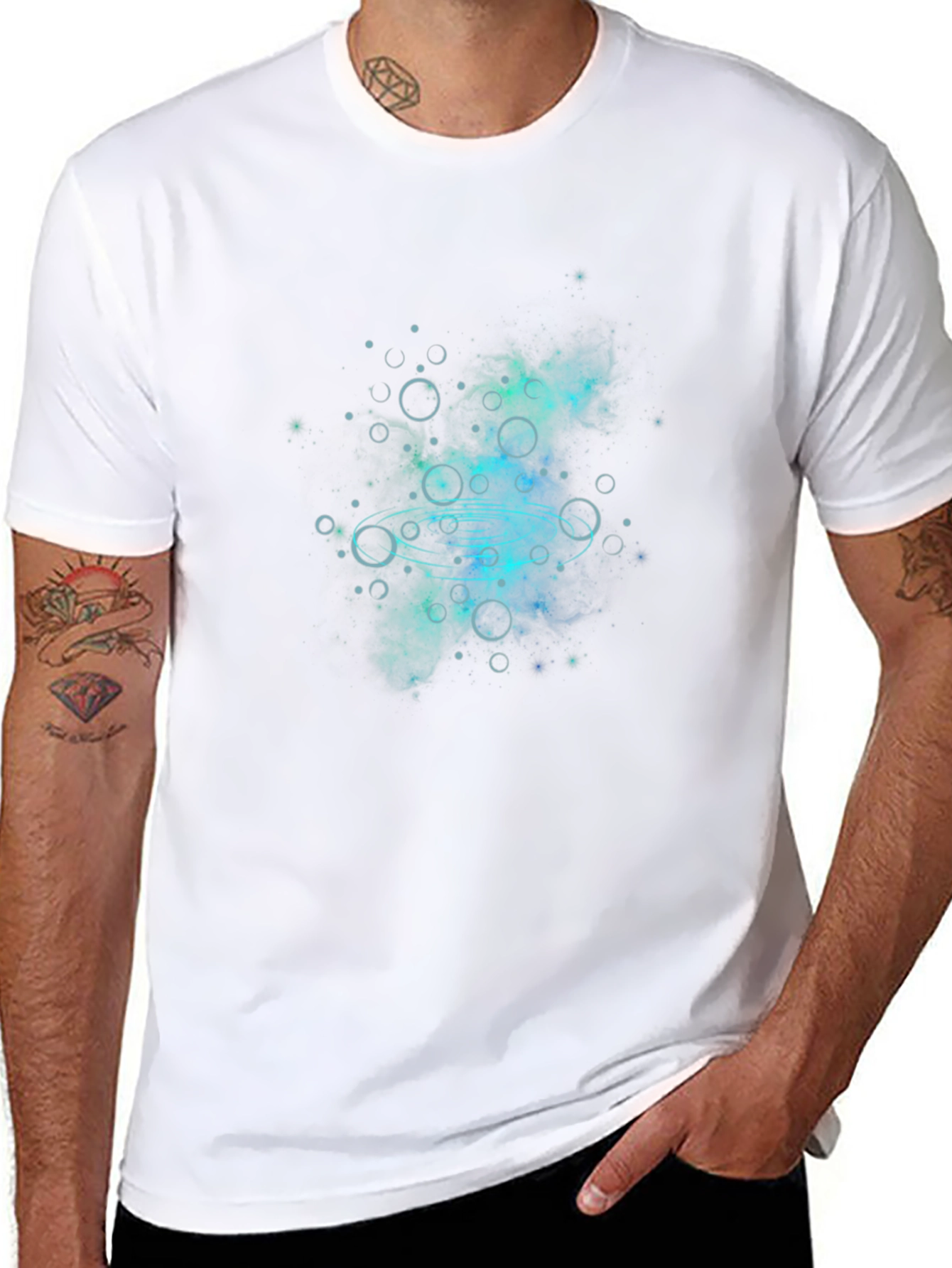 Nebula Galaxy T-Shirt - Cosmic Circle Design