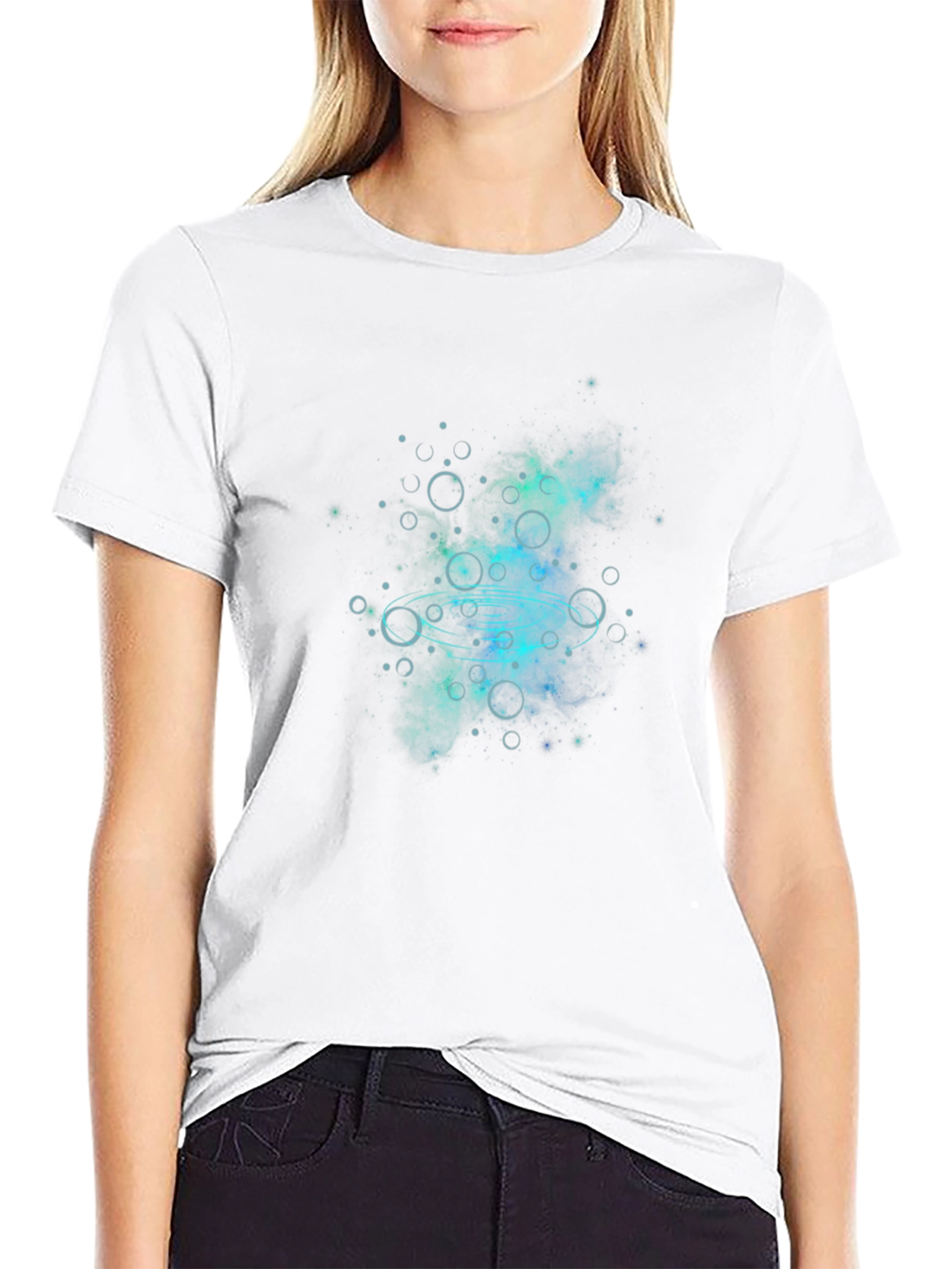Nebula Galaxy T-Shirt - Cosmic Circle Design