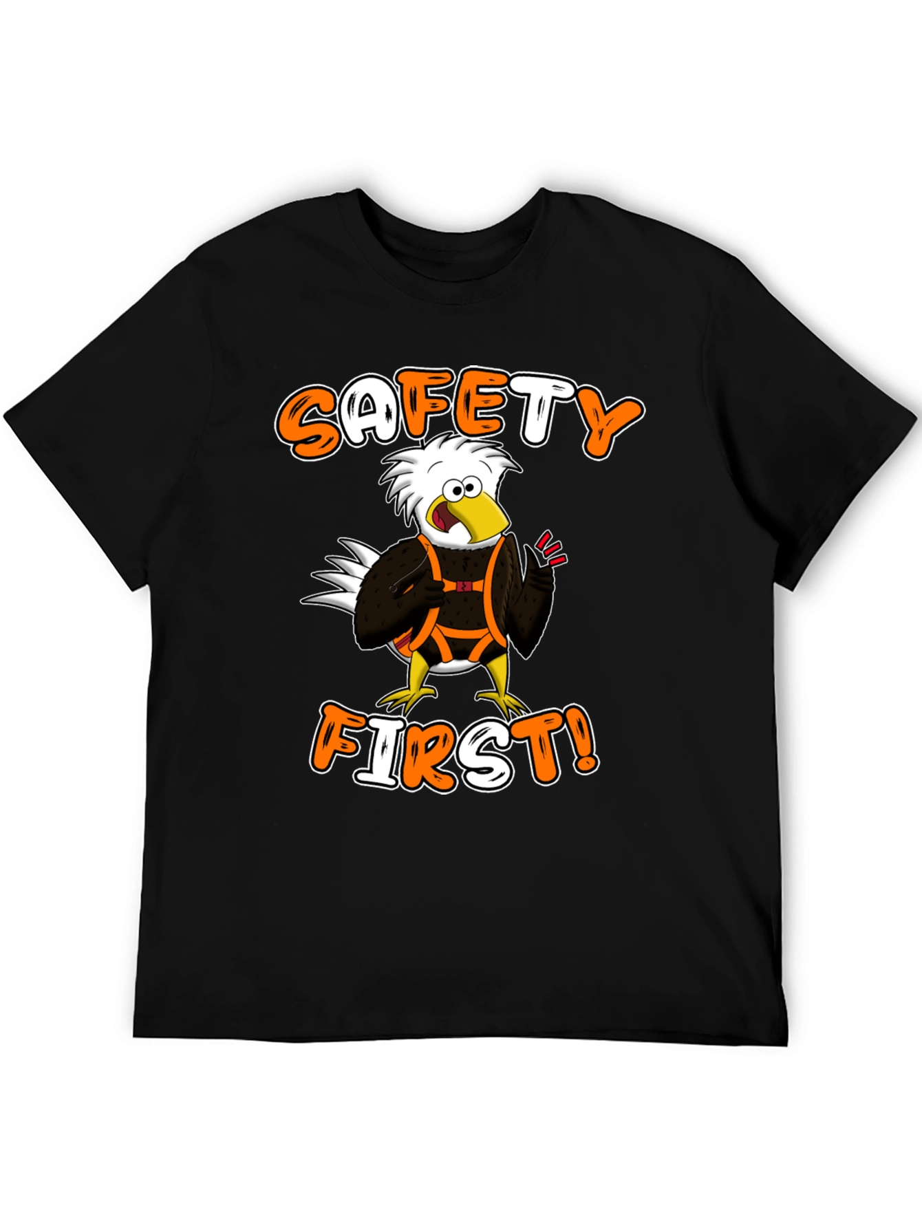 Safety First Cartoon Eagle T-Shirt