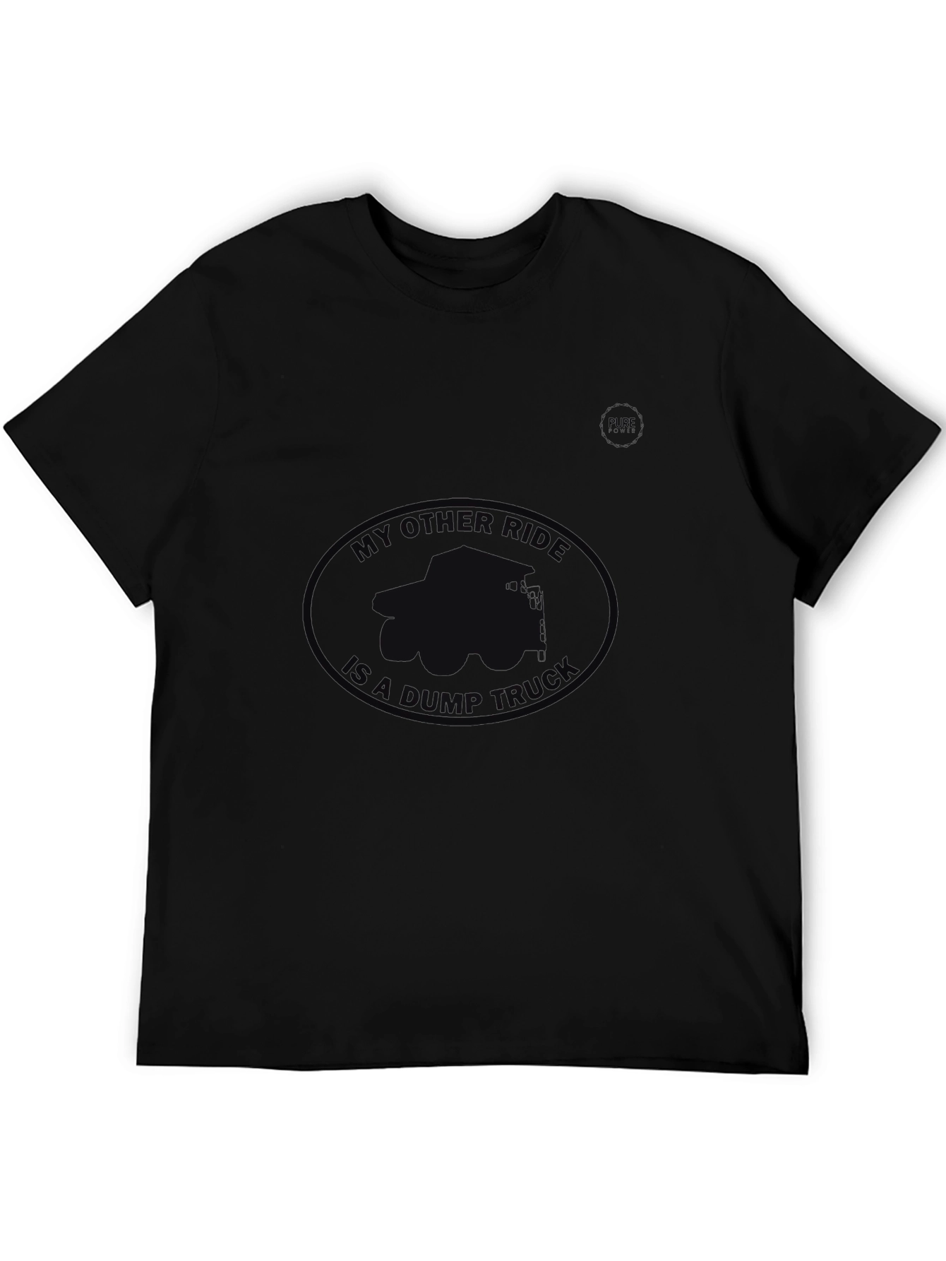 My Other Ride Is A Dump Truck Black Tee
