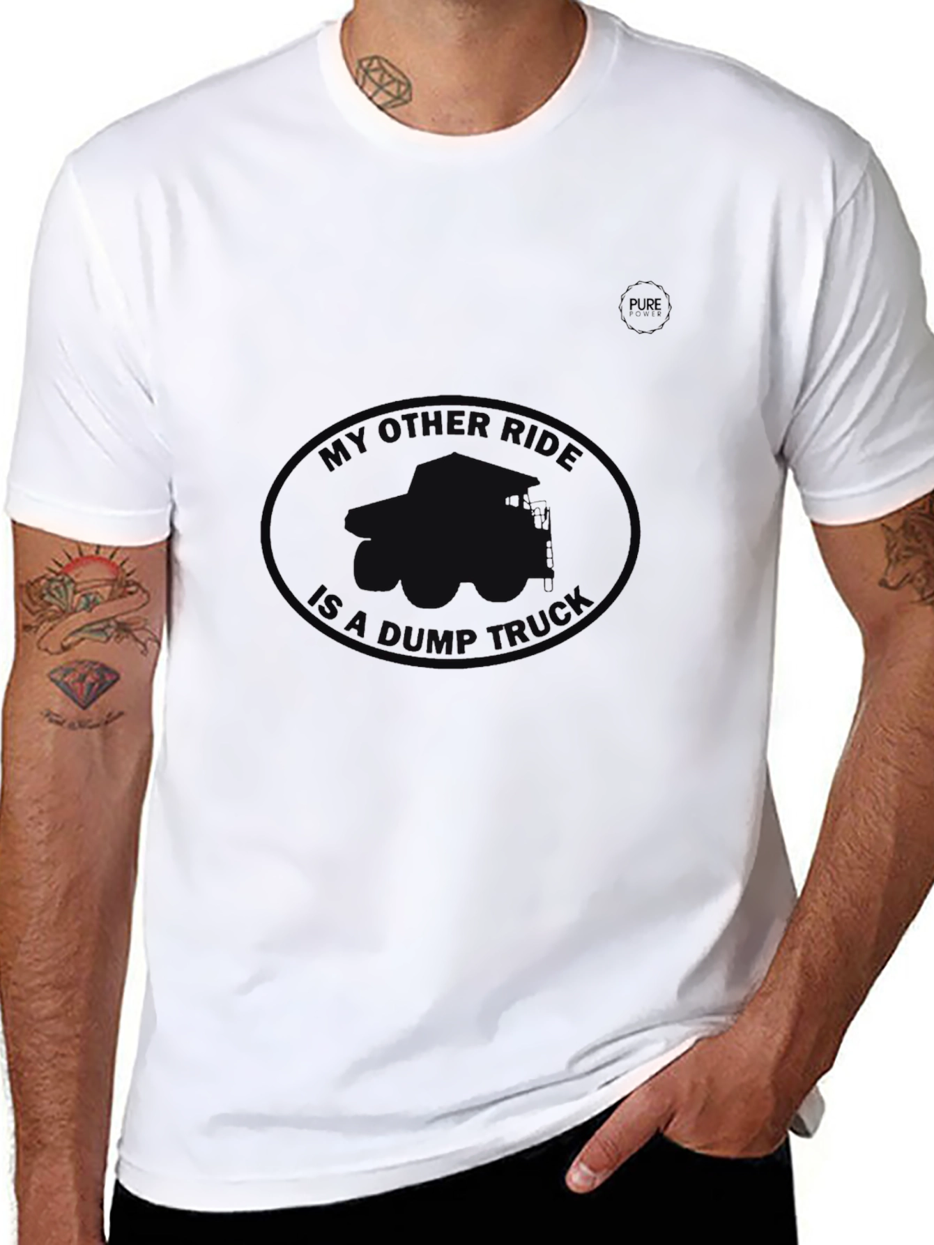 My Other Ride Is A Dump Truck Black Tee