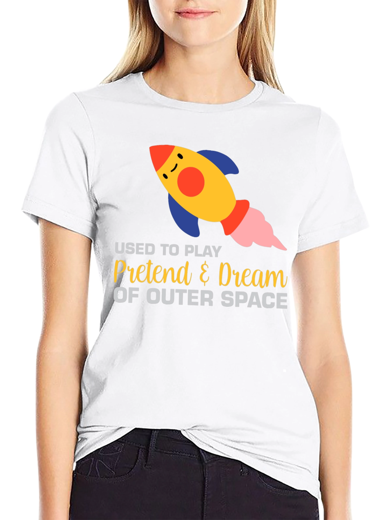 Outer Space Dream T-Shirt - Play Pretend Rocket Design