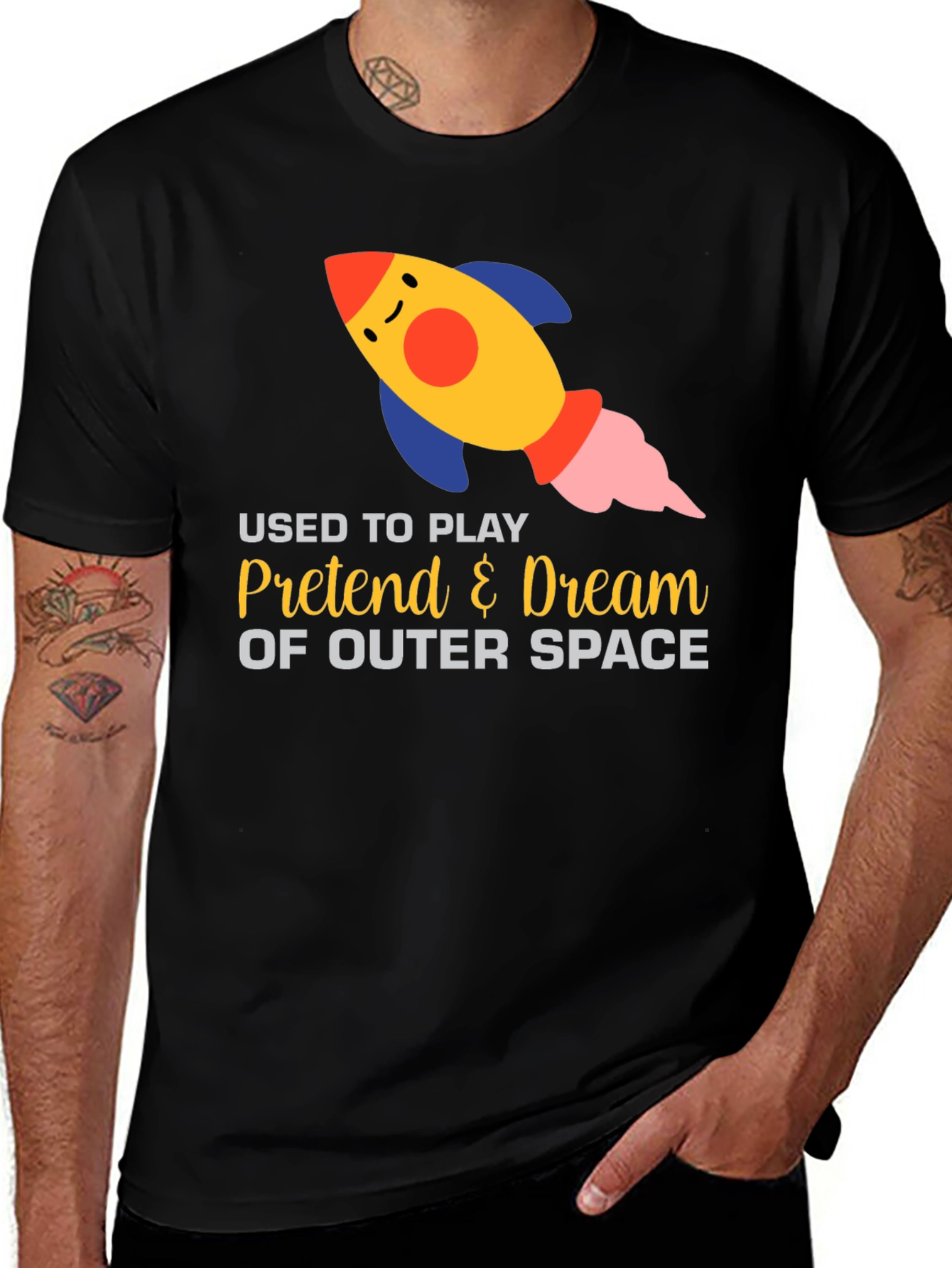 Outer Space Dream T-Shirt - Play Pretend Rocket Design