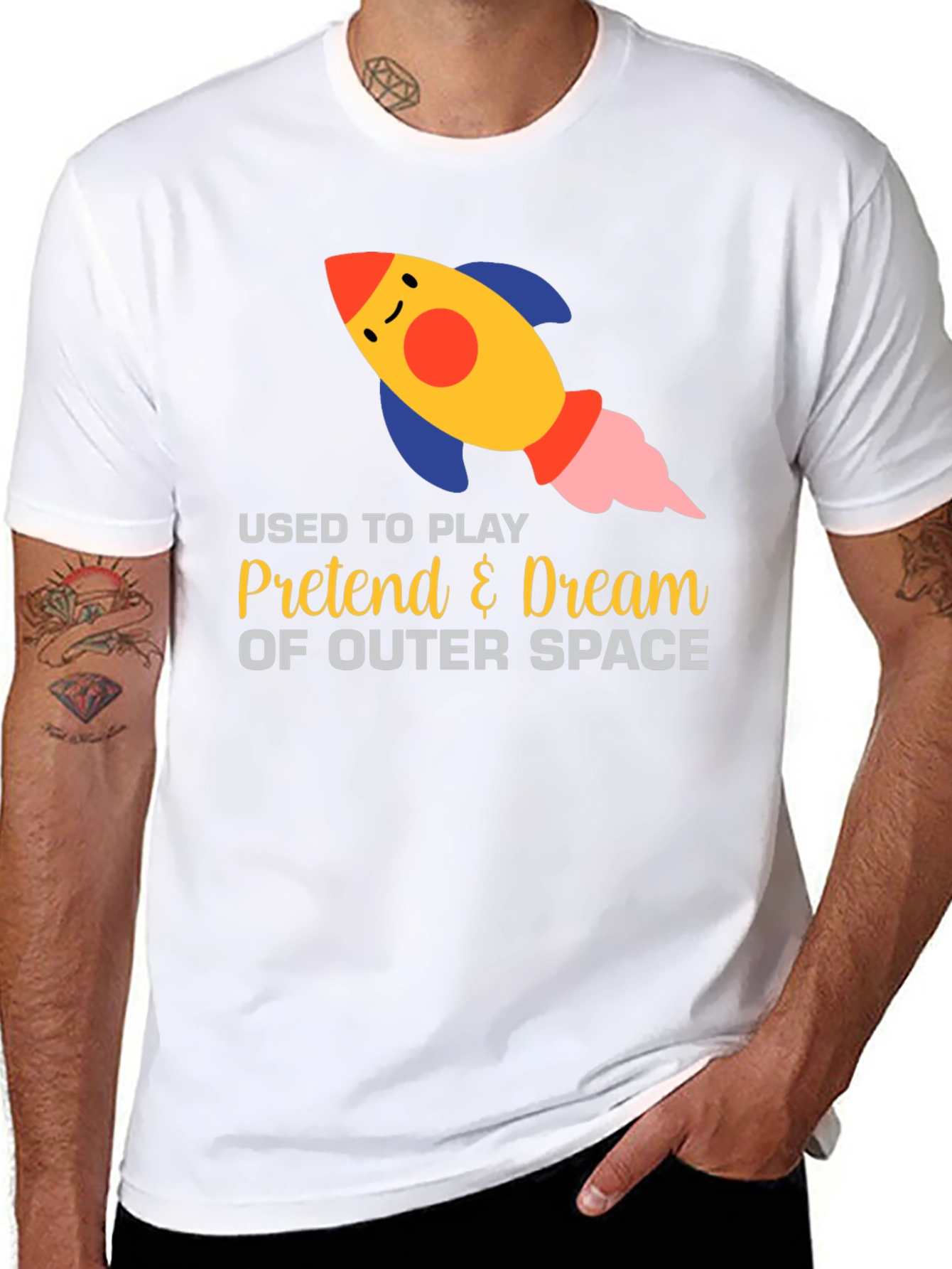 Outer Space Dream T-Shirt - Play Pretend Rocket Design