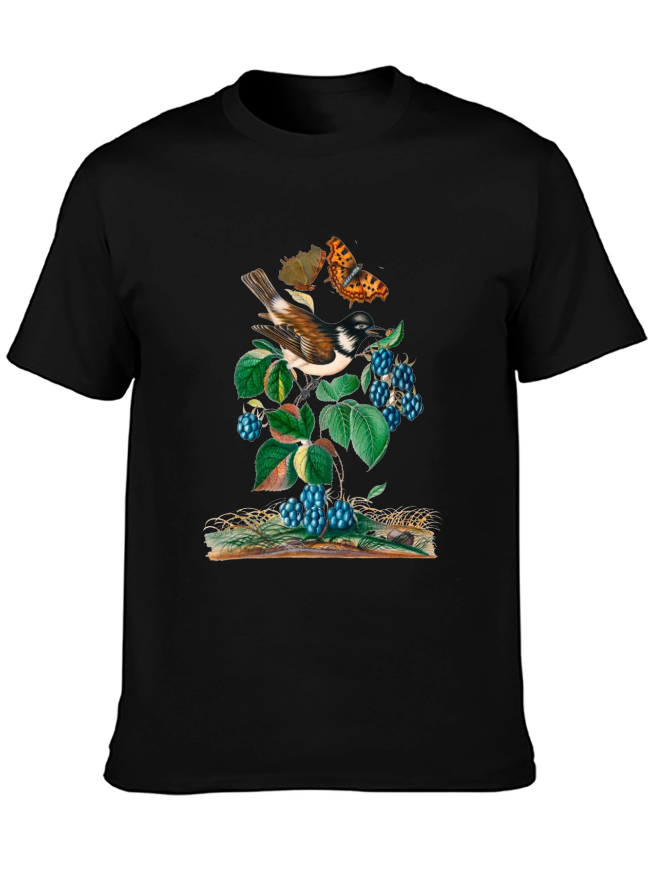 Bird & Butterfly Graphic T-Shirt