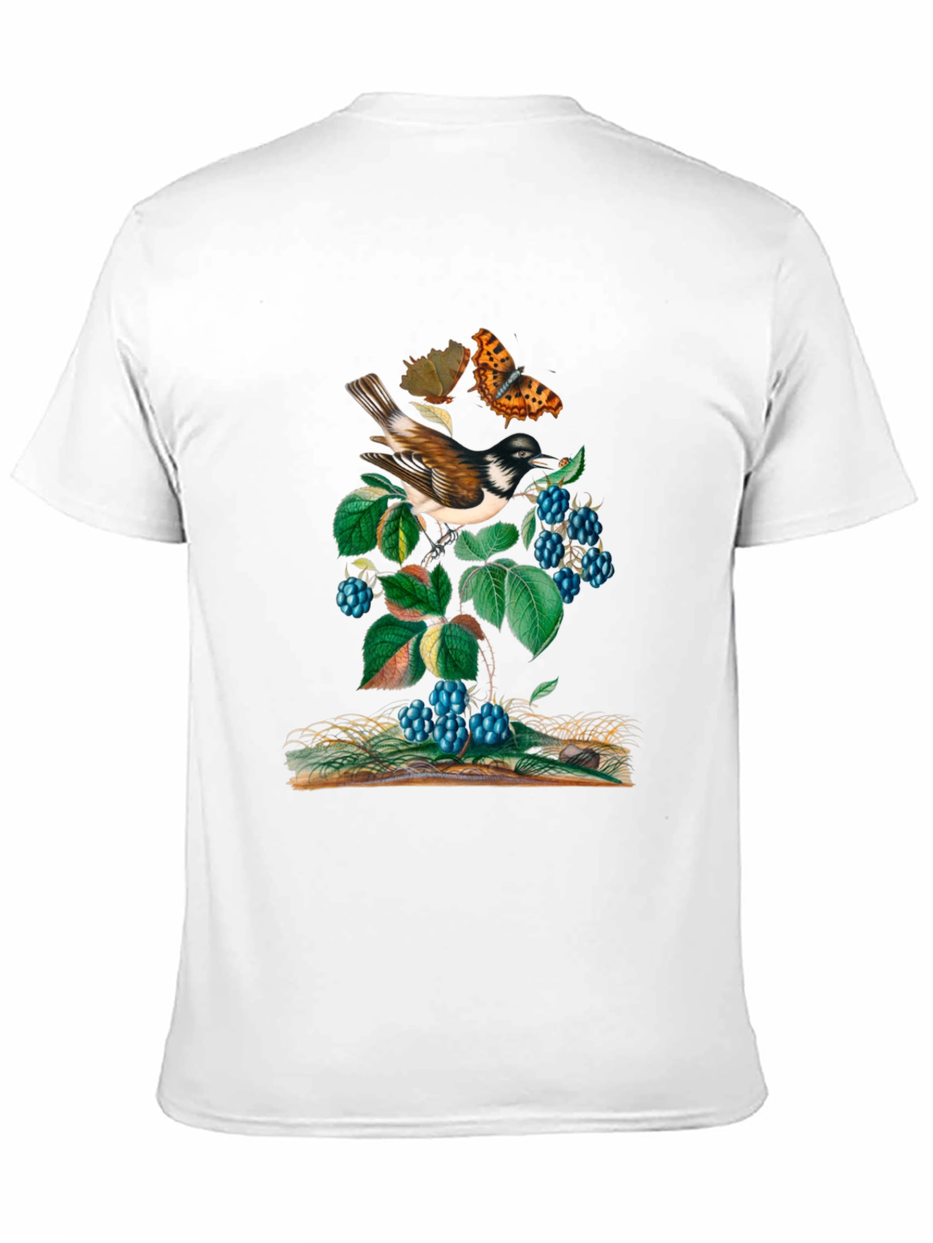 Bird & Butterfly Graphic T-Shirt