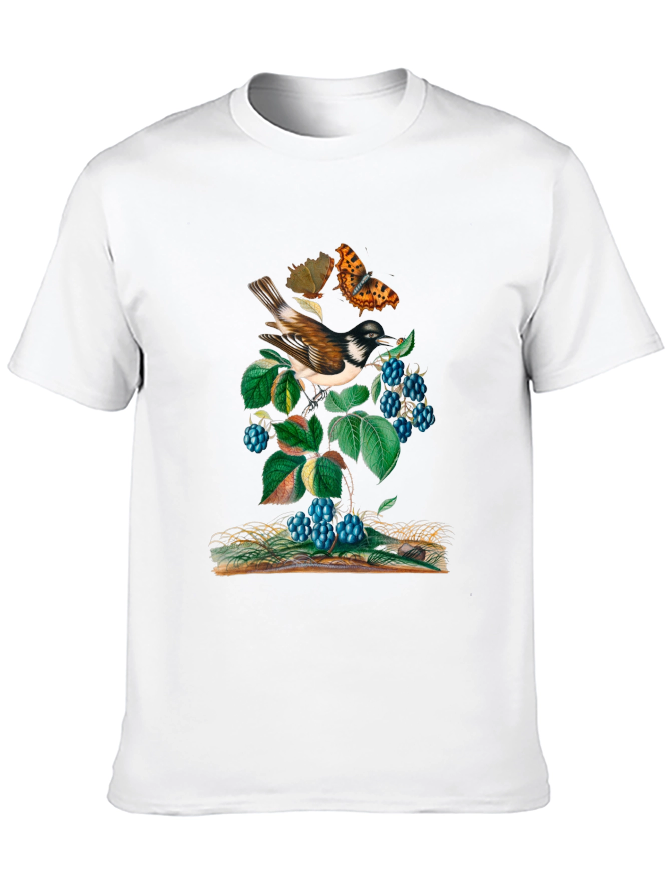 Bird & Butterfly Graphic T-Shirt