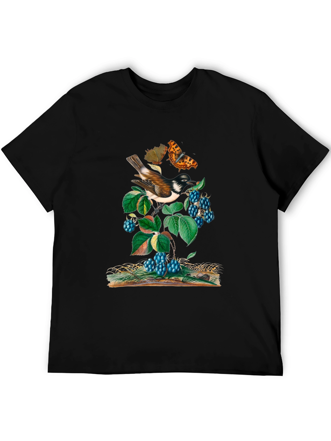 Bird & Butterfly Graphic T-Shirt