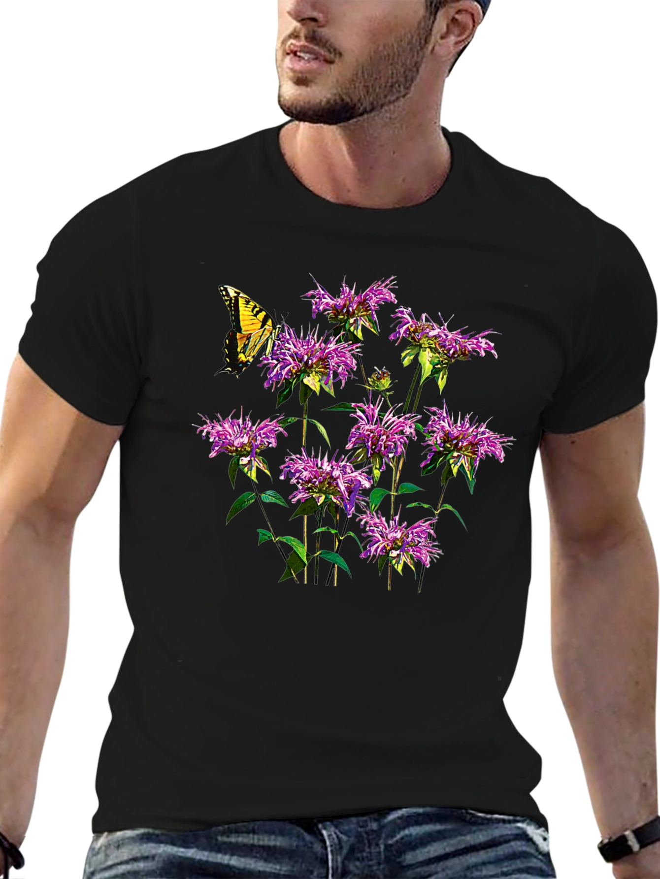 Floral Butterfly Graphic T-Shirt
